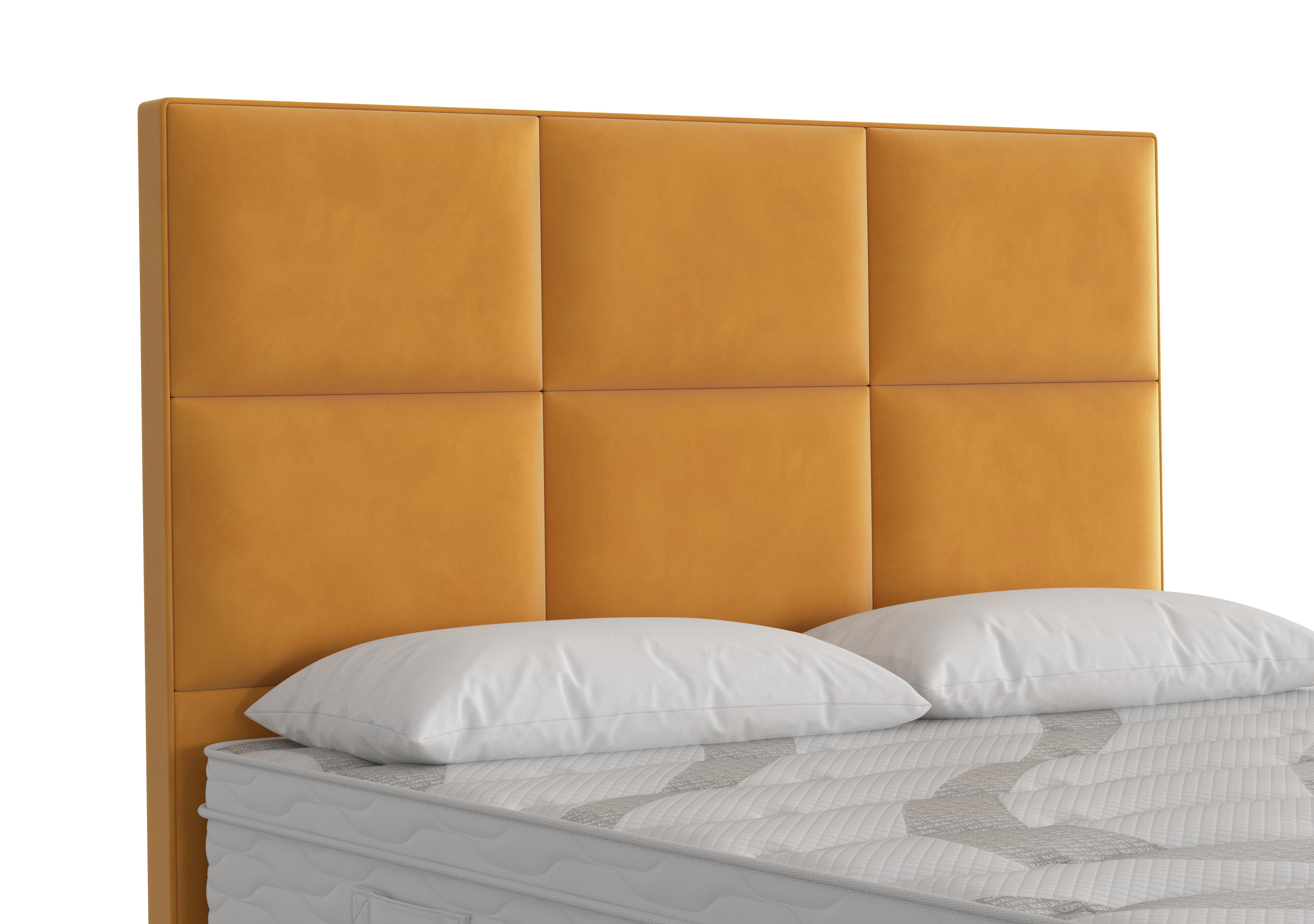 Blocks Floor Standing Headboard in Plush Corn on Furniture Village