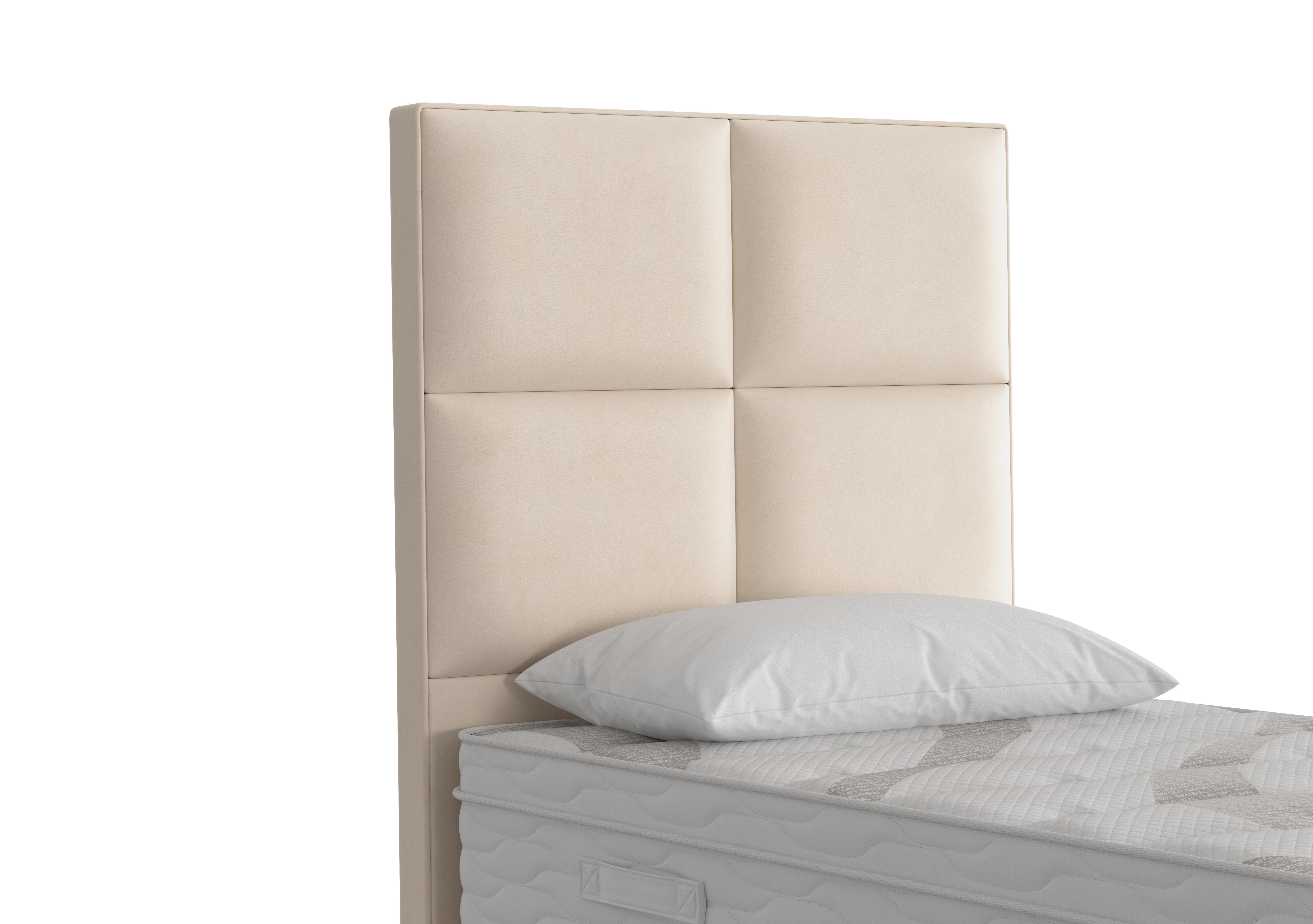 Blocks Floor Standing Headboard in Plush Ecru on Furniture Village