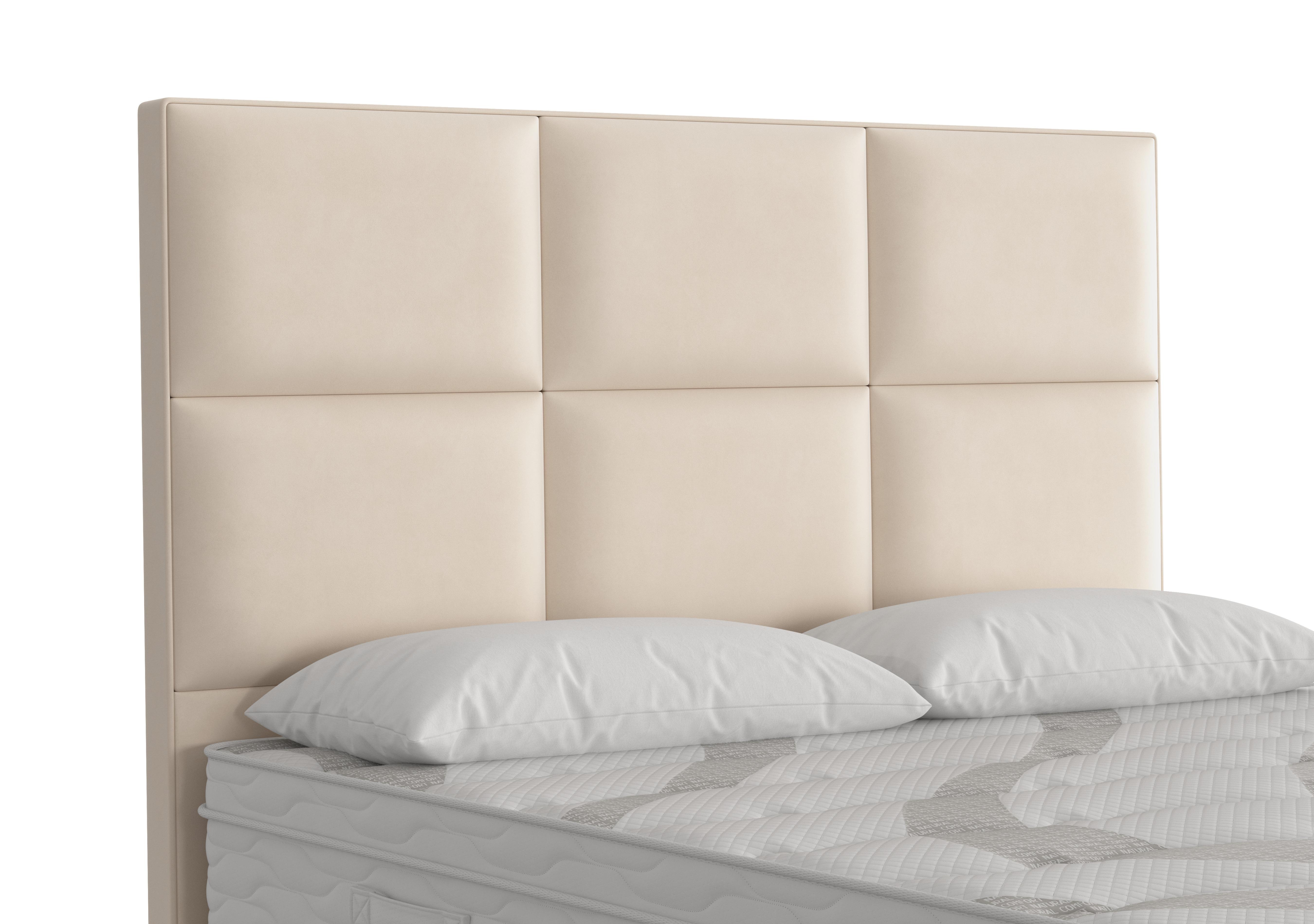 Blocks Floor Standing Headboard in Plush Ecru on Furniture Village