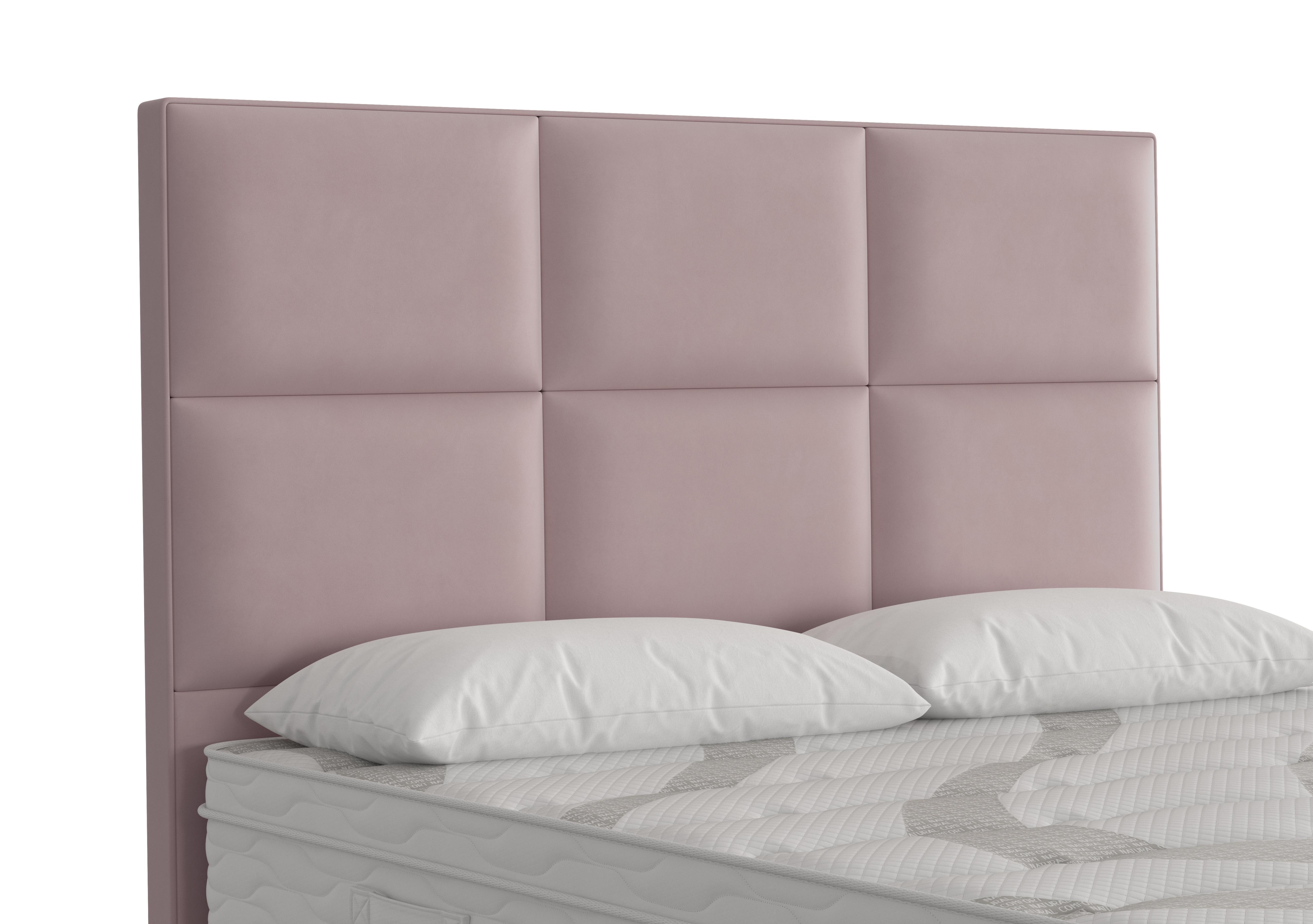 Blocks Floor Standing Headboard in Plush Lilac on Furniture Village