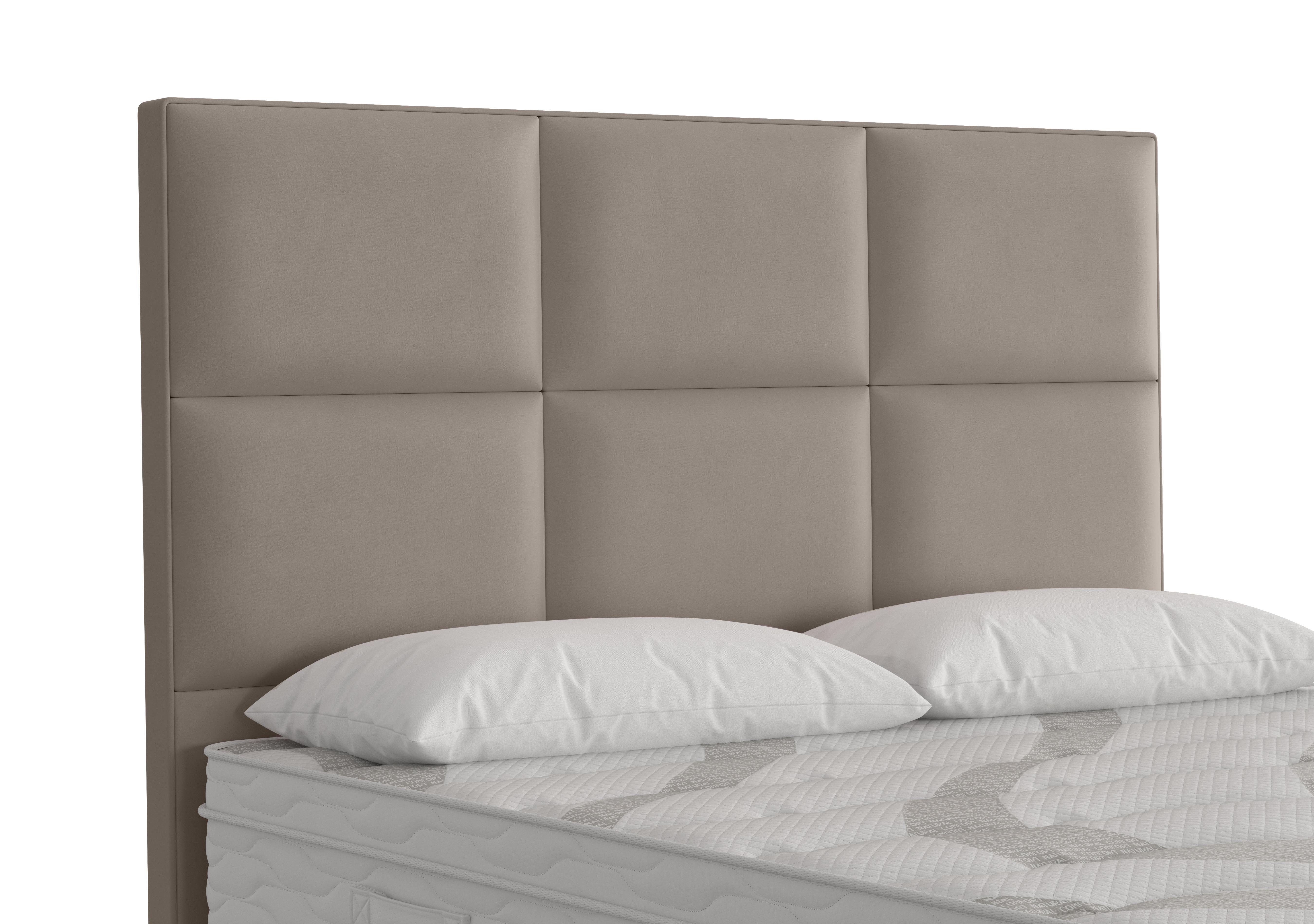 Blocks Floor Standing Headboard in Plush Mole on Furniture Village