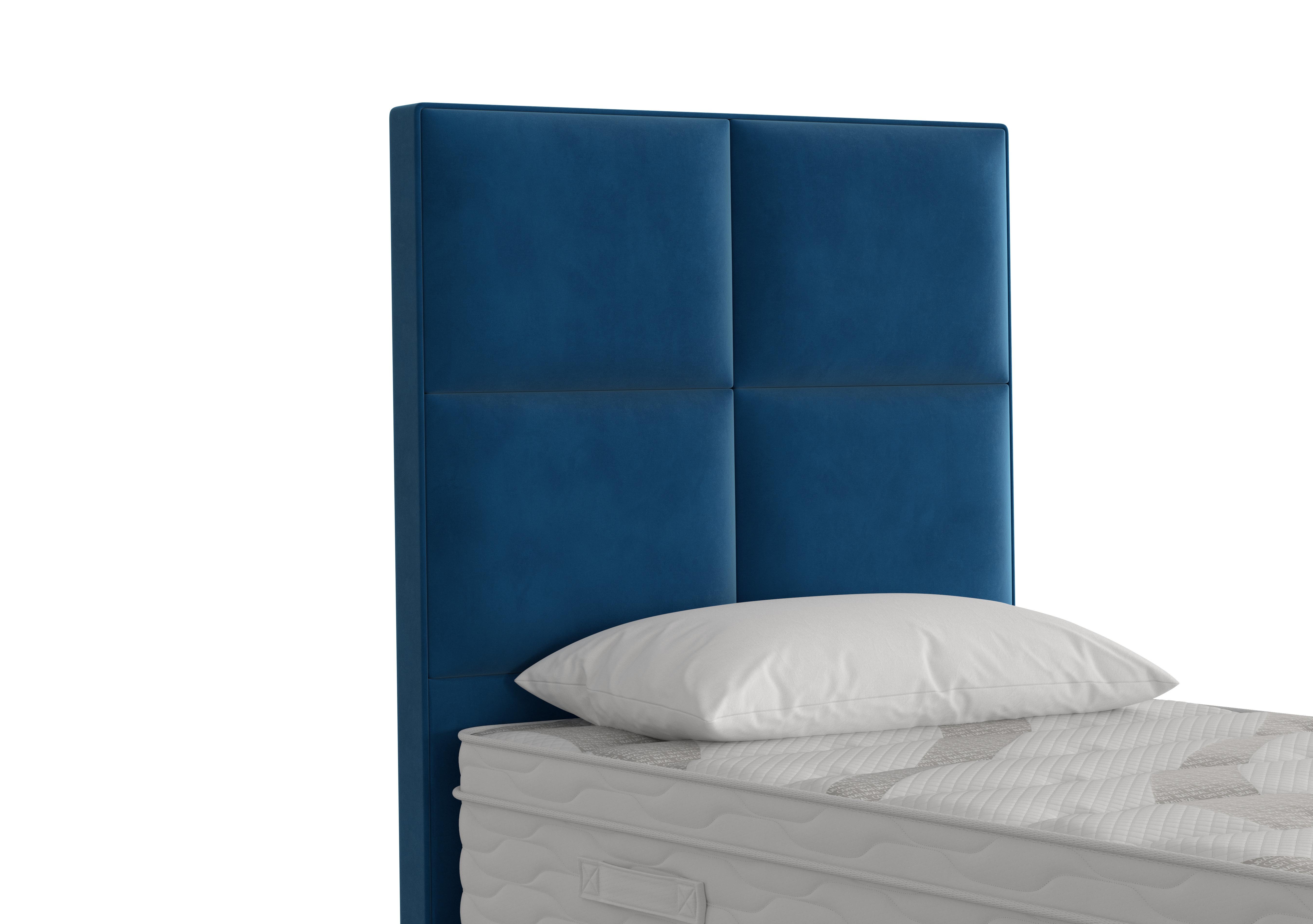 Blocks Floor Standing Headboard in Plush Pacific on Furniture Village