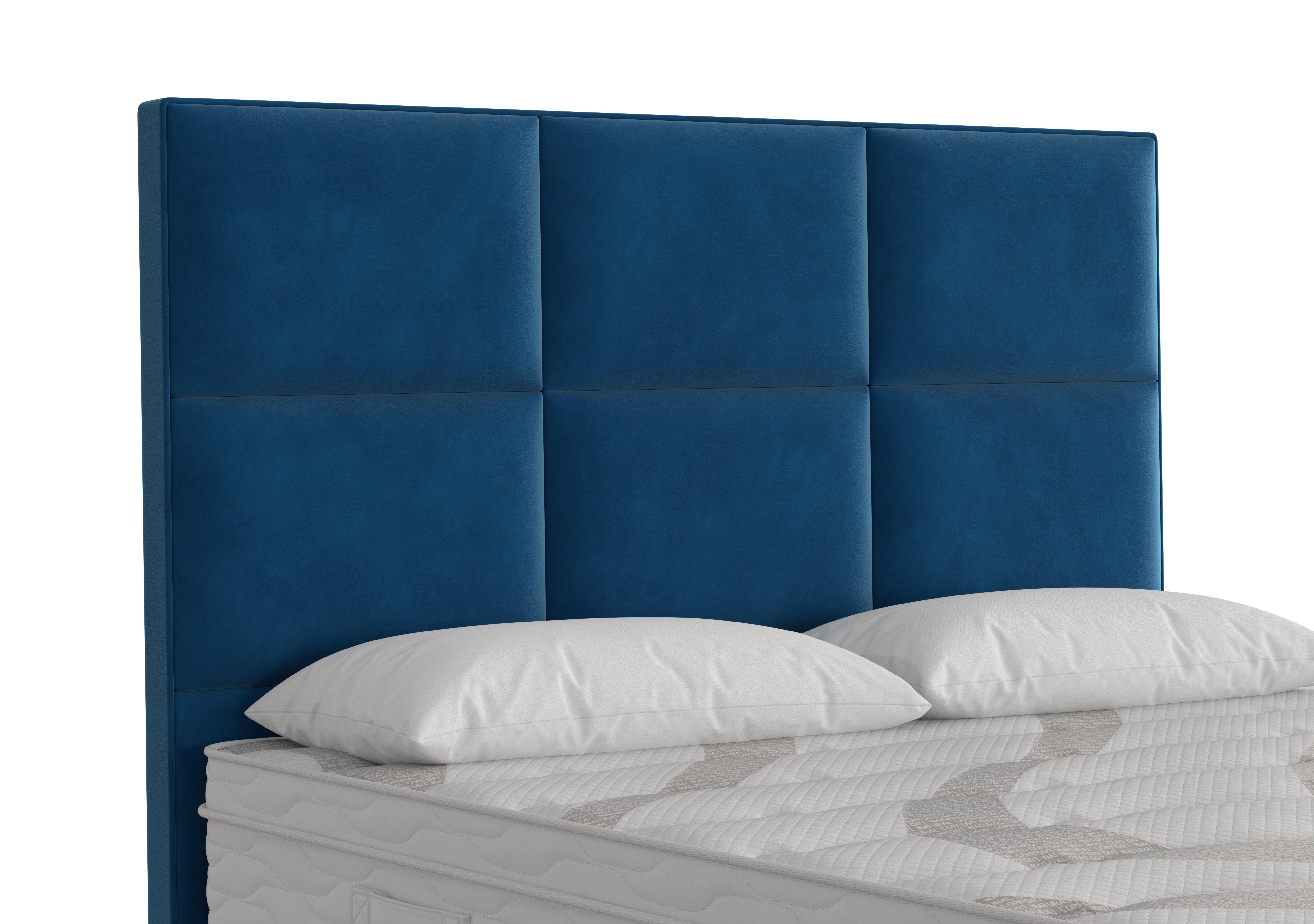 Blocks Floor Standing Headboard in Plush Pacific on Furniture Village