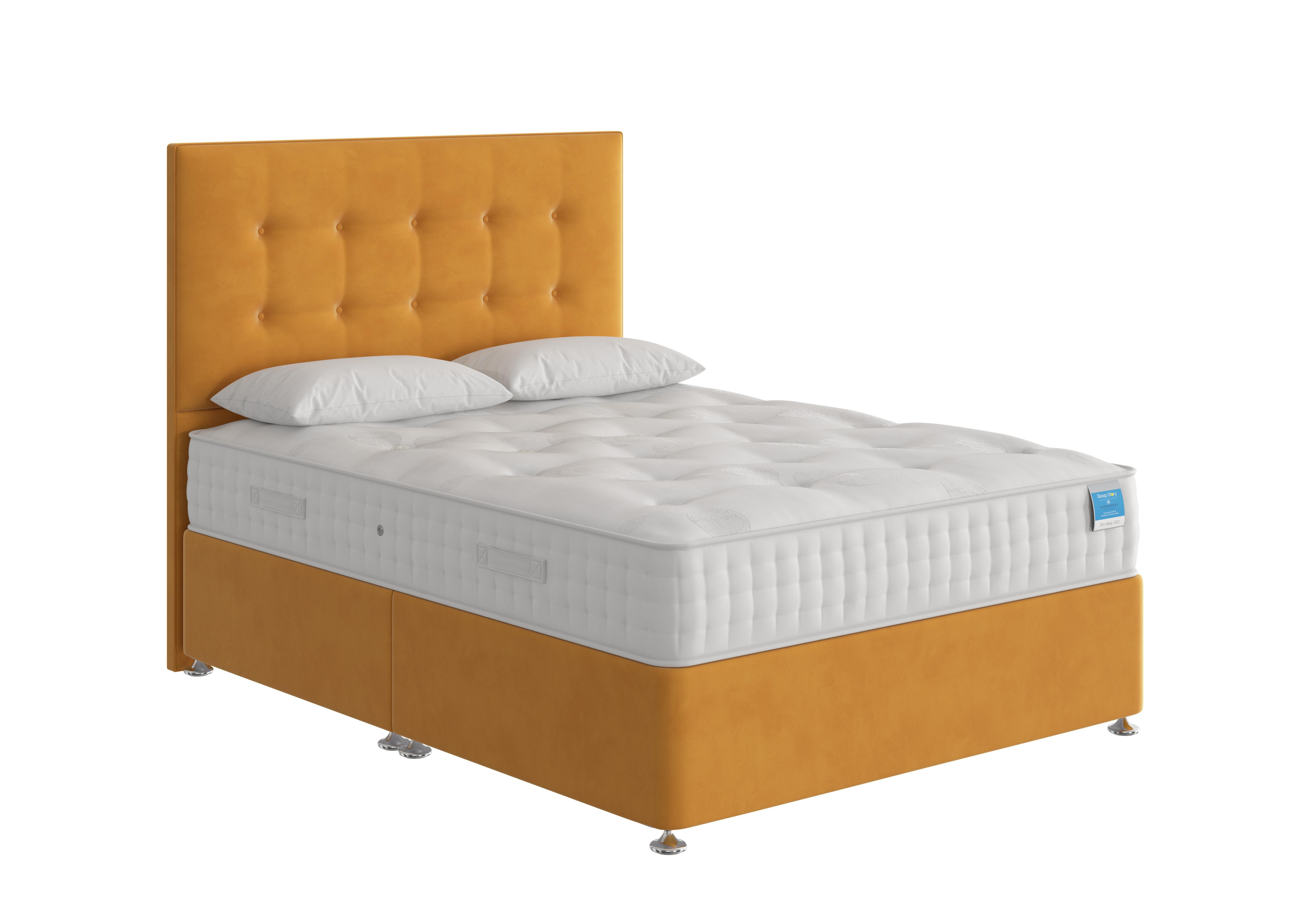 Firm Sleep 1500 Divan Set in Plush Corn on Furniture Village