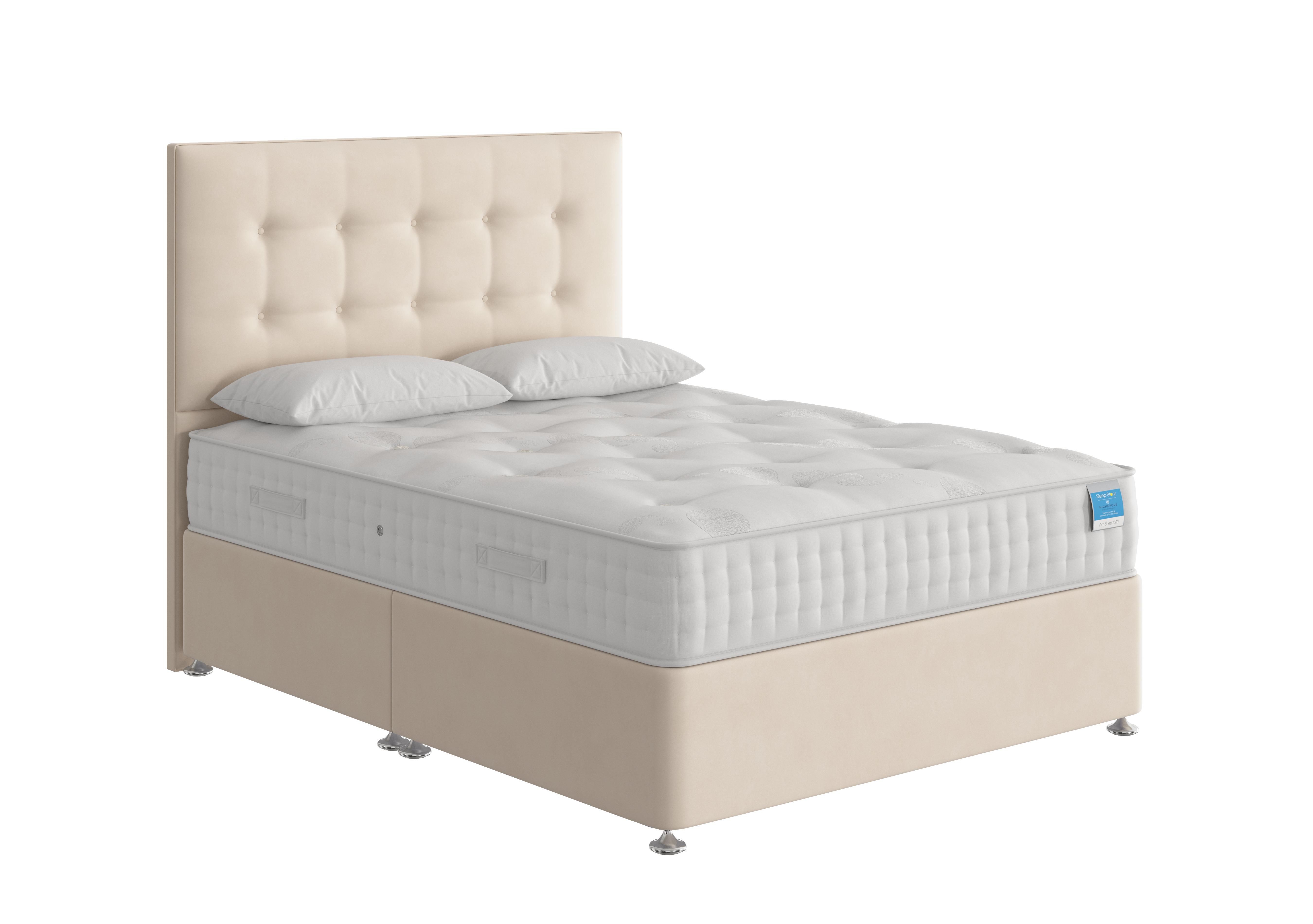 Firm Sleep 1500 Divan Set in Plush Ecru on Furniture Village