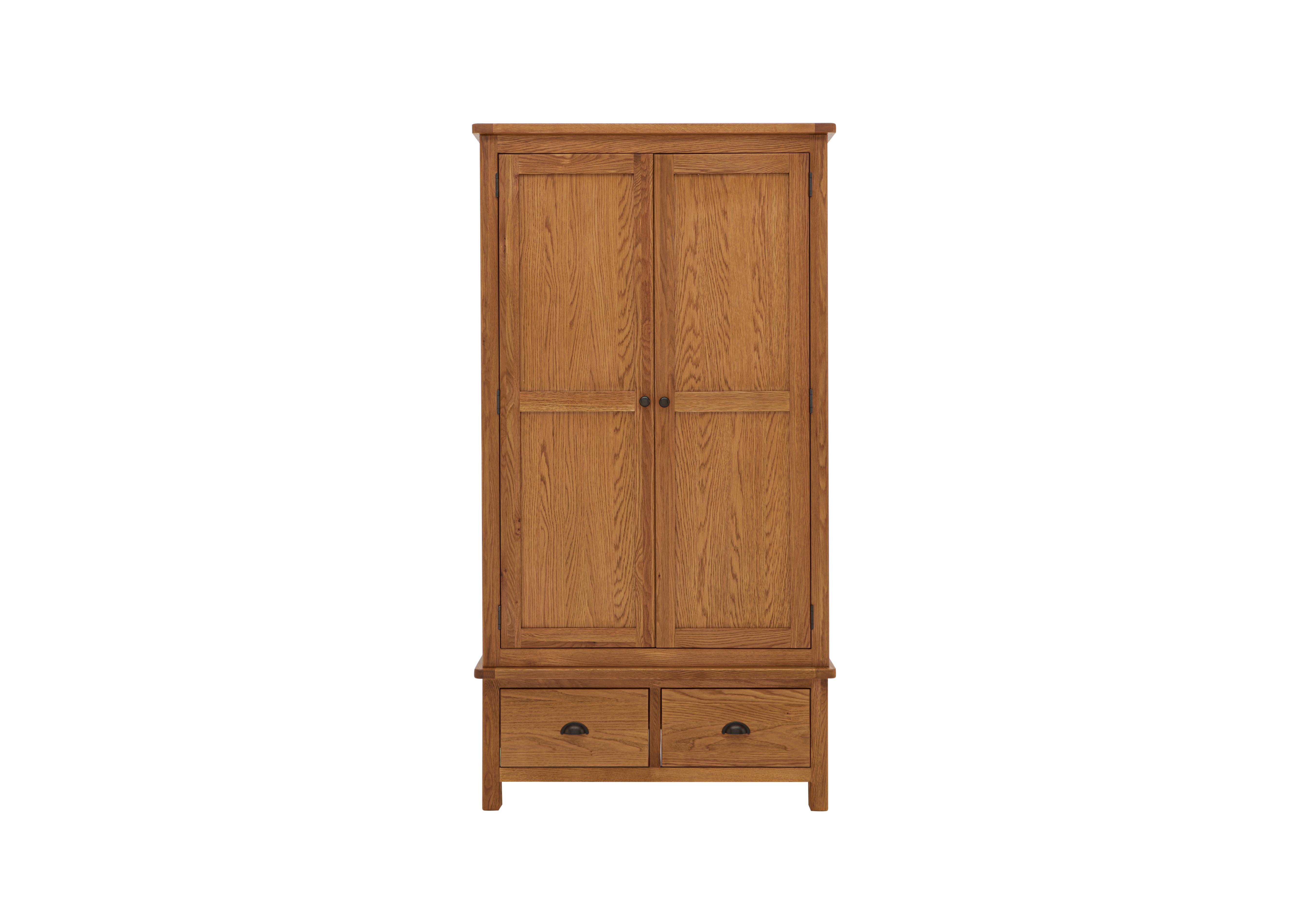 Atlantic 2 Door 2 Drawer Wardrobe in Oak on Furniture Village