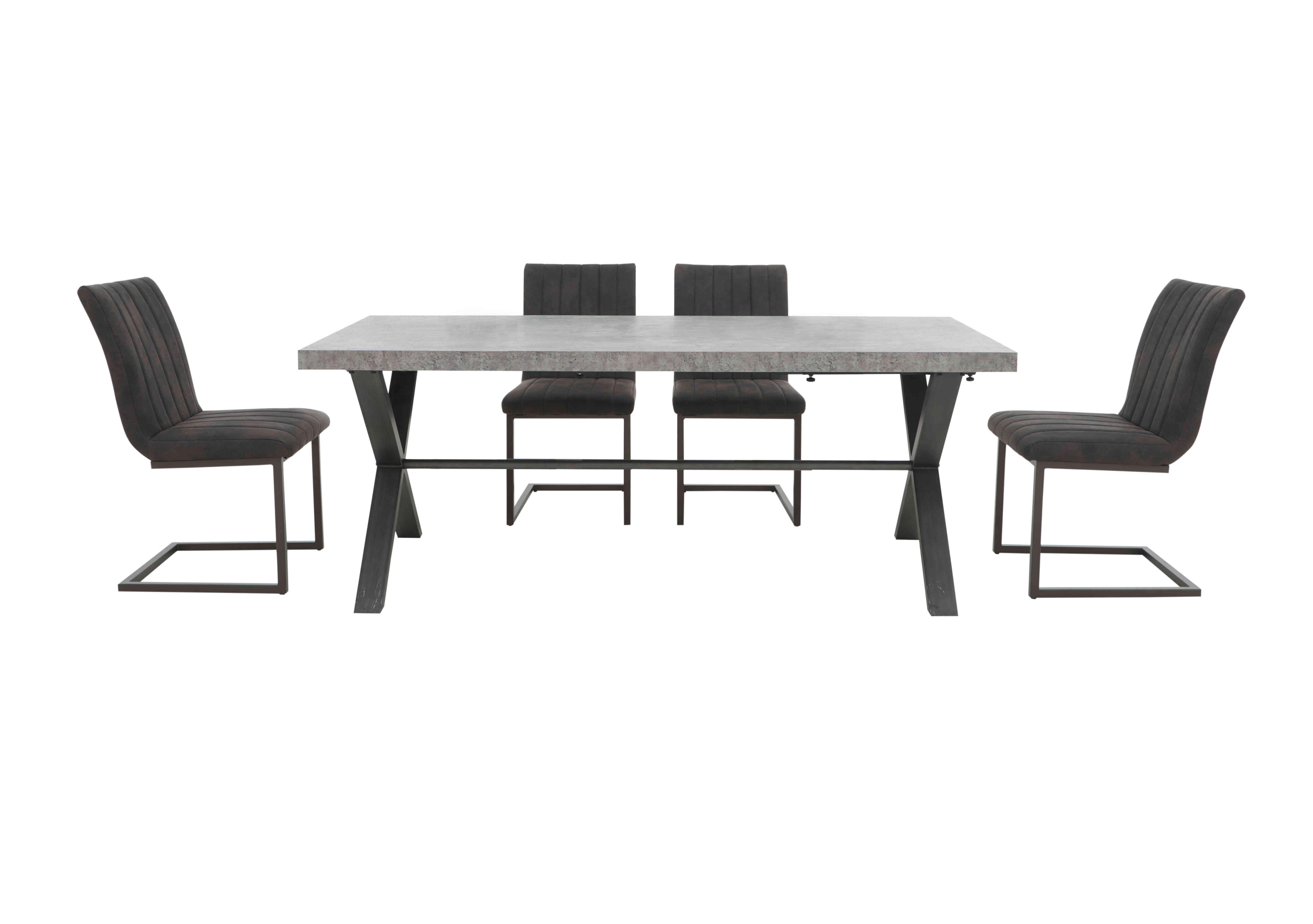Moon Dining Table and 4 Cantilever Dining Chairs Dining Set in  on Furniture Village