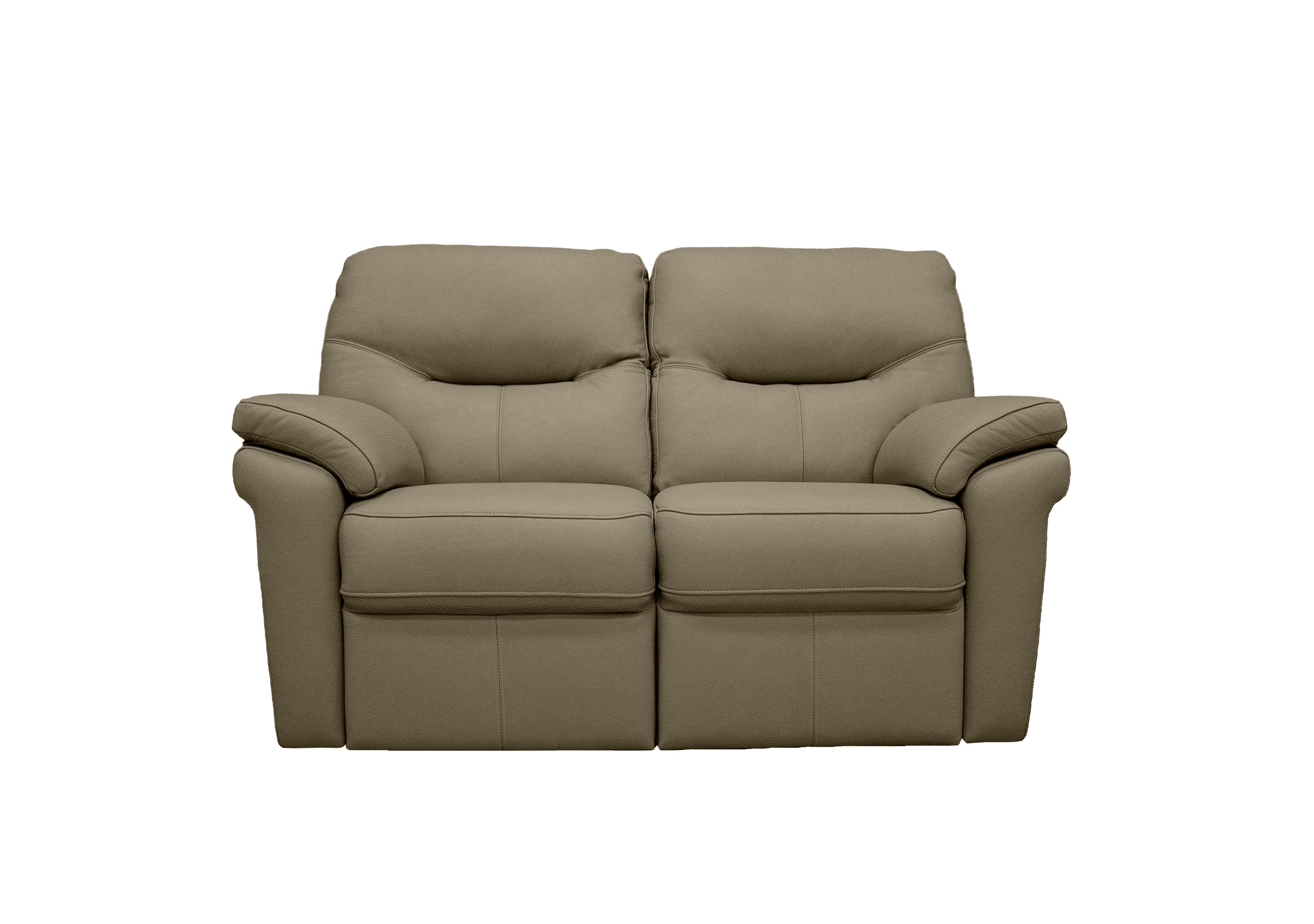 Seattle 2 Seater Leather Sofa in H009 Durham Mushroom on Furniture Village