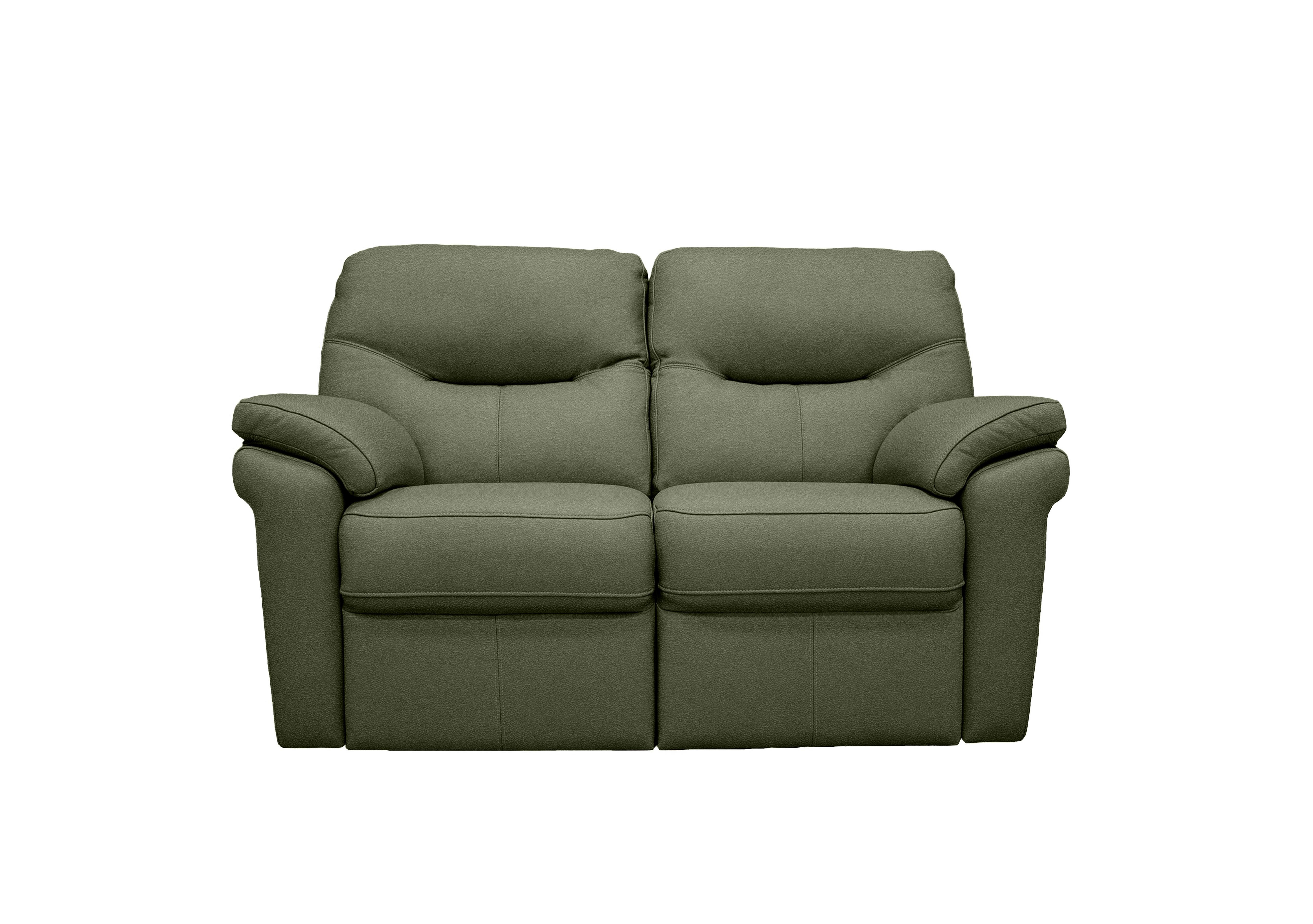 Seattle 2 Seater Leather Sofa in H012 Durham Olive on Furniture Village