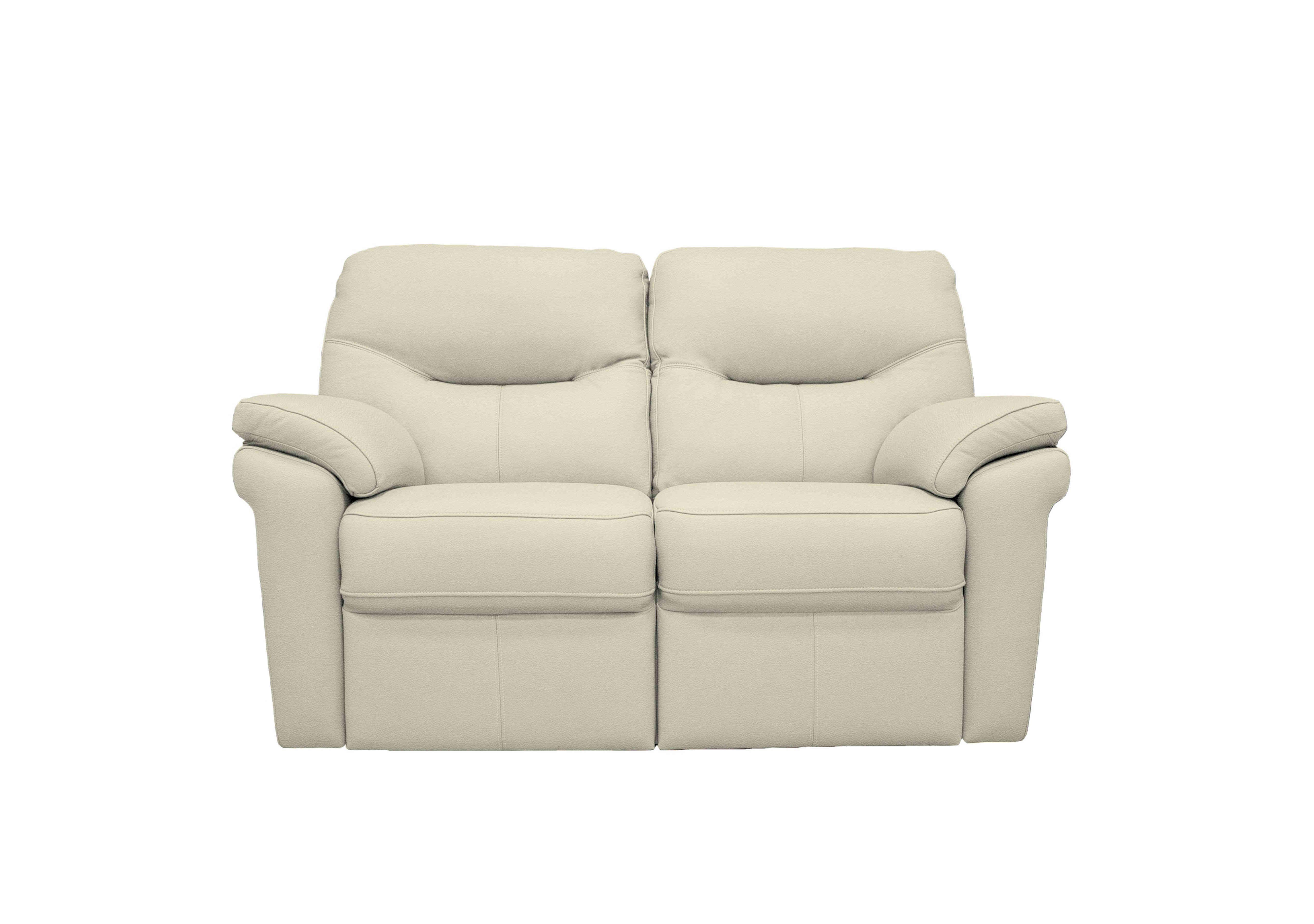 Seattle 2 Seater Leather Sofa in L840 Cambridge Chalk on Furniture Village