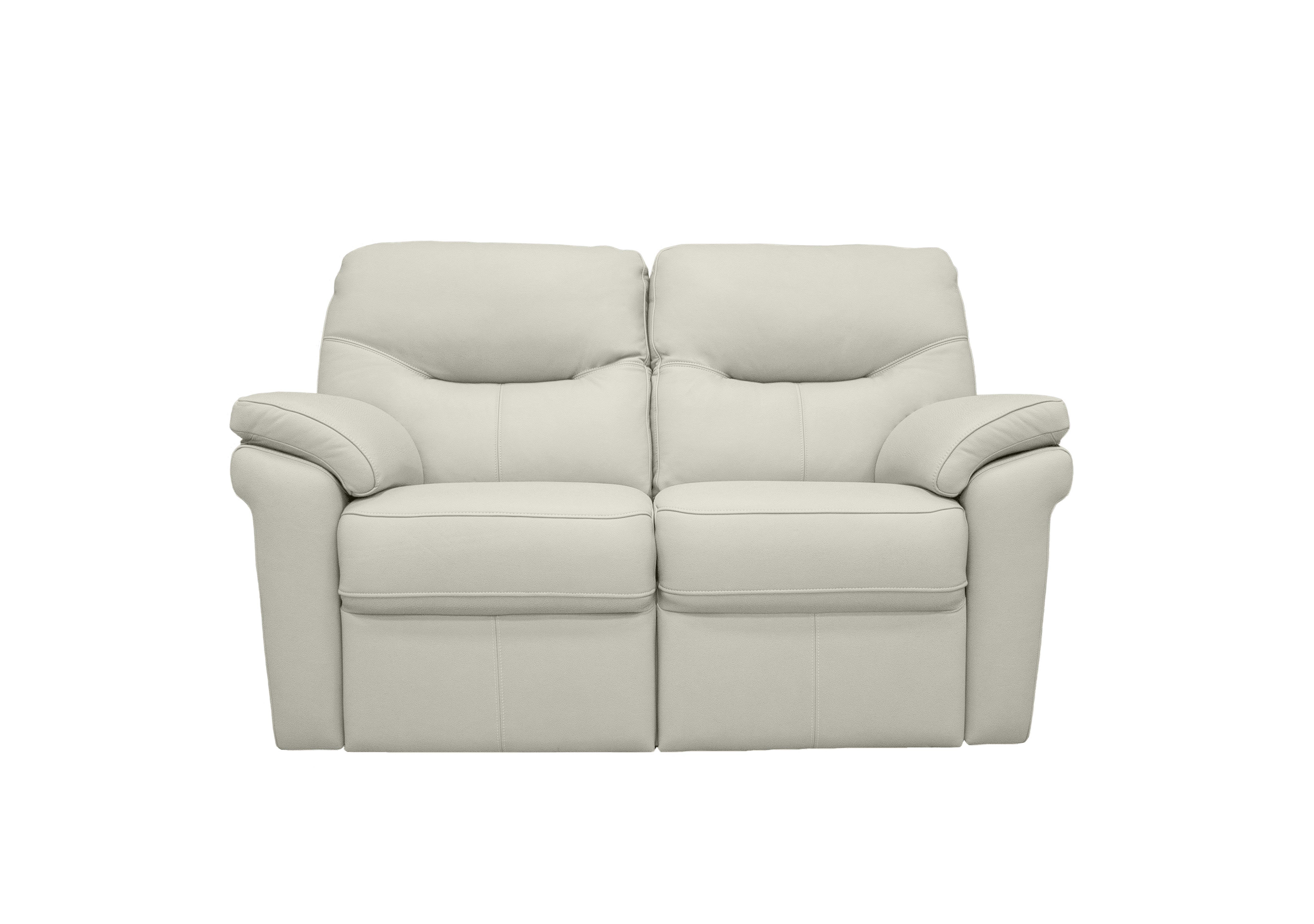 Seattle 2 Seater Leather Sofa in L840 Cambridge Chalk on Furniture Village