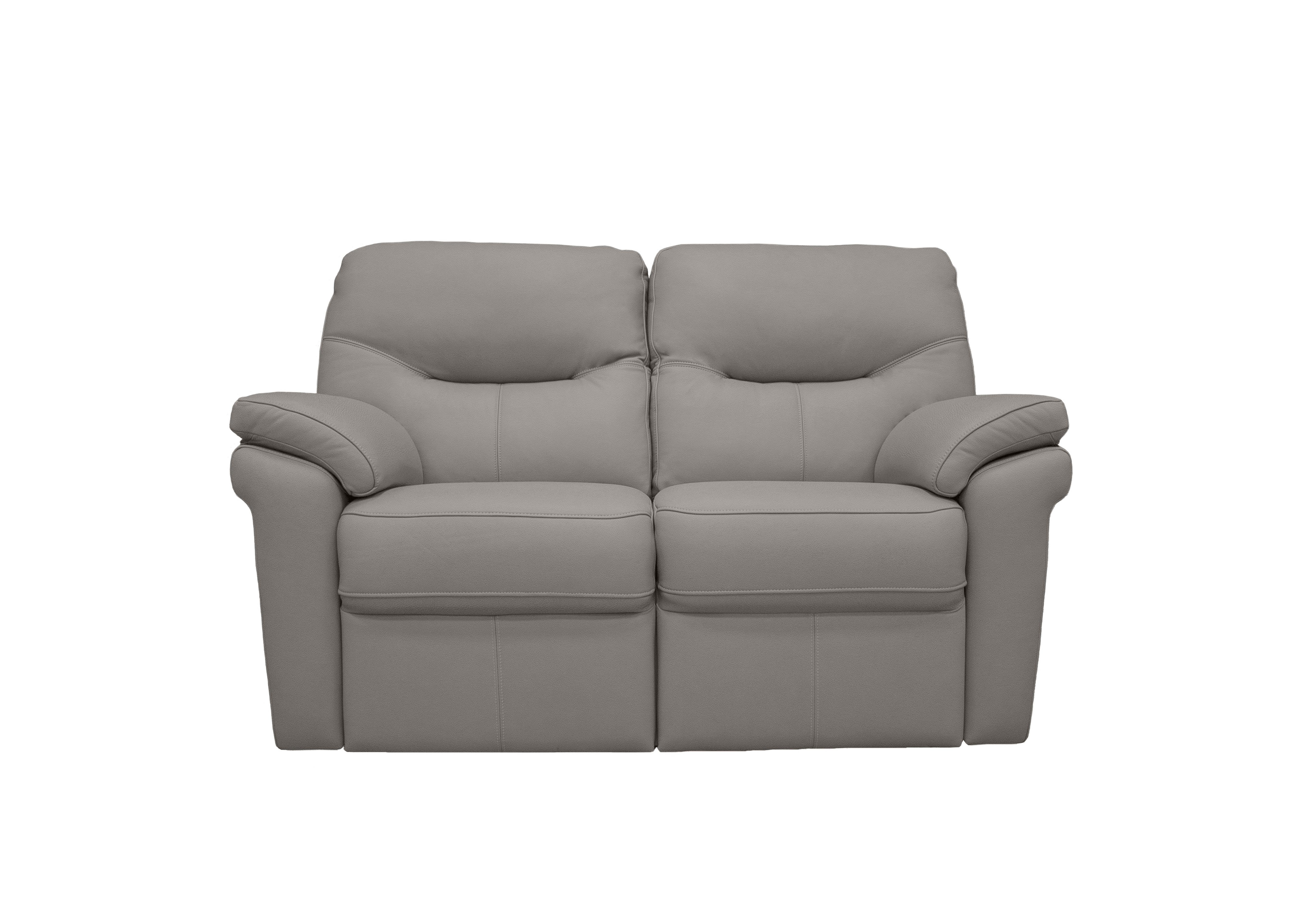 Seattle 2 Seater Leather Sofa in L842 Cambridge Grey on Furniture Village