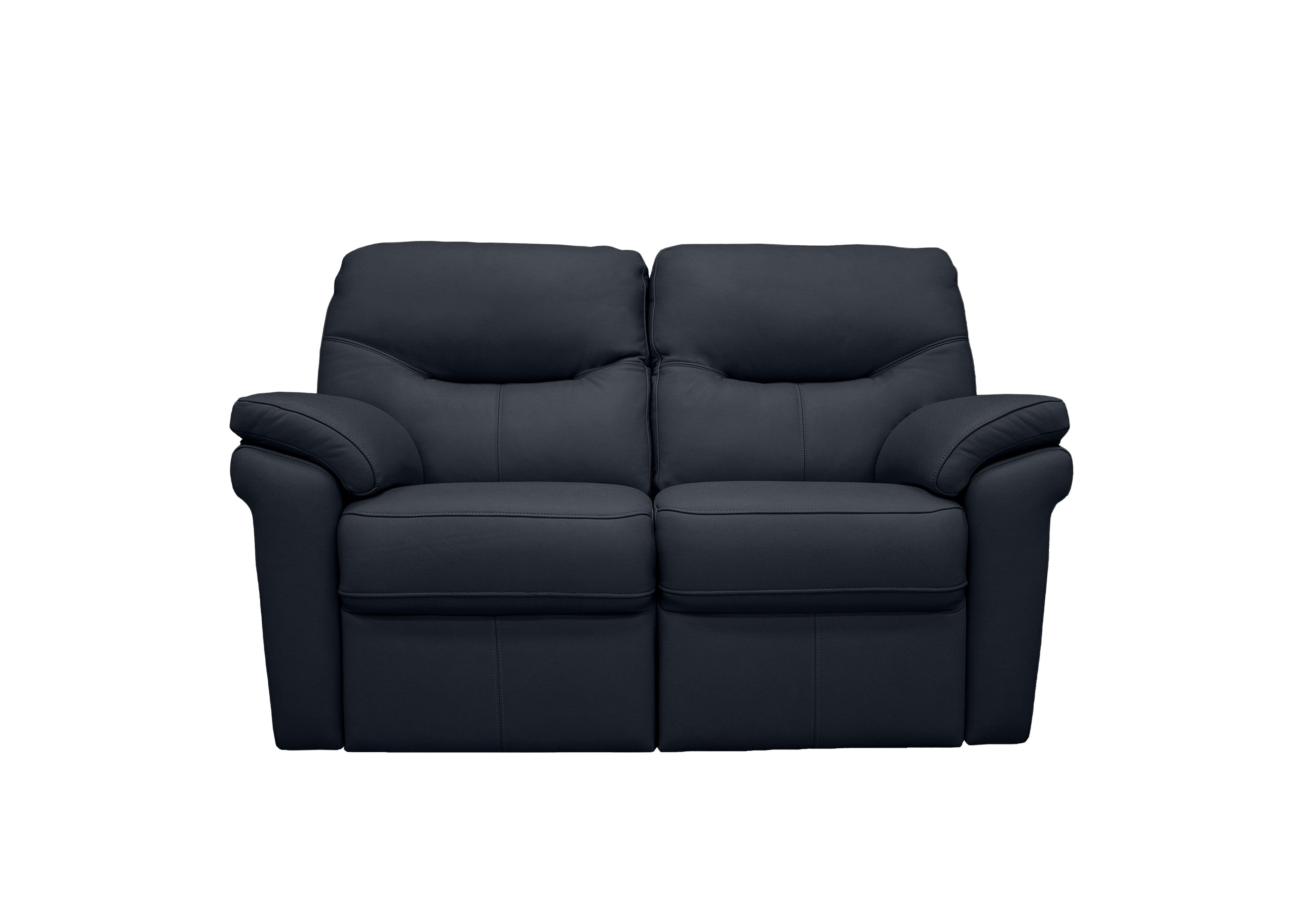Seattle 2 Seater Leather Sofa in L851 Cambridge Navy on Furniture Village