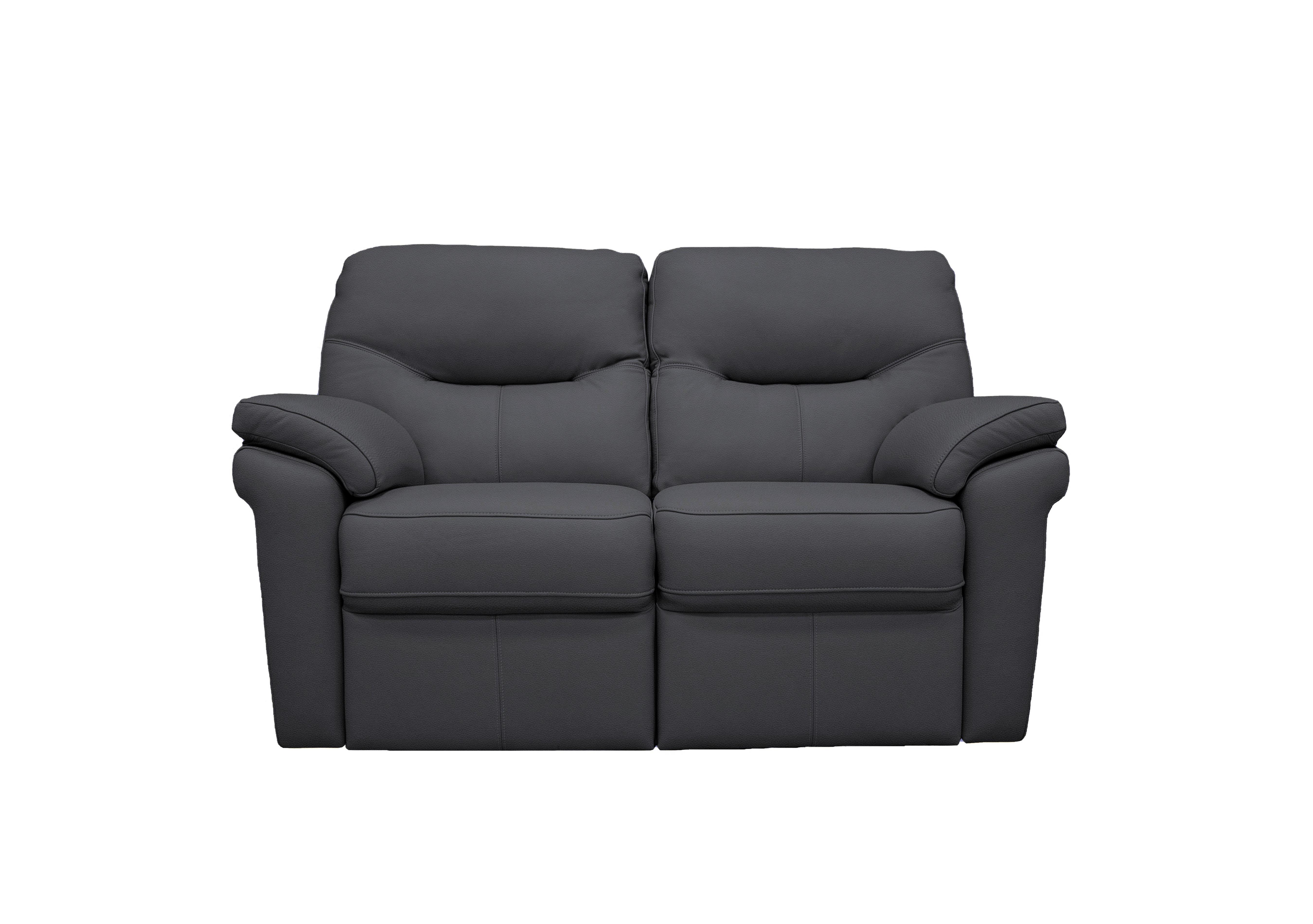 Seattle 2 Seater Leather Sofa in L852 Cambridge Petrol Blue on Furniture Village