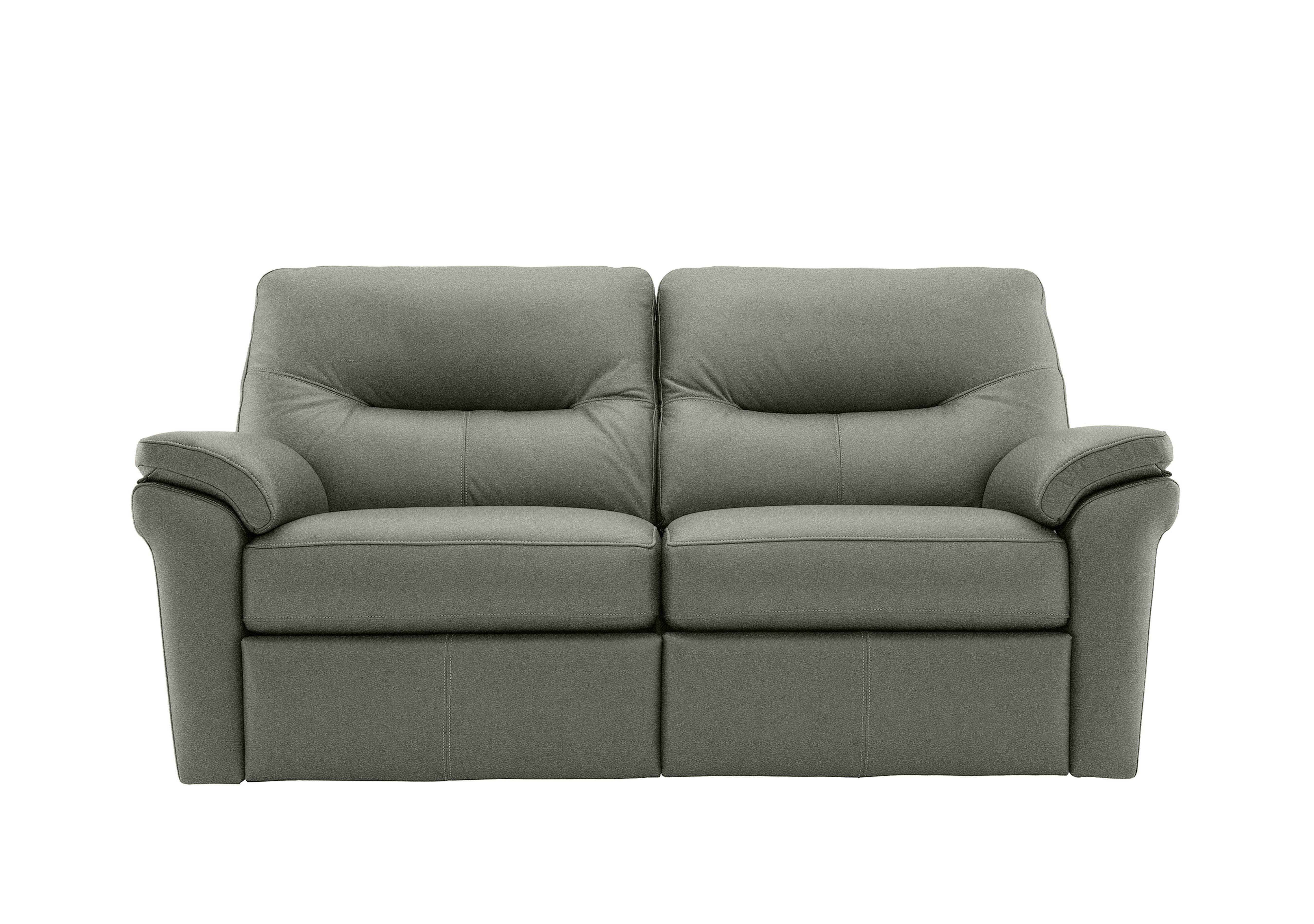 Seattle 2.5 Seater Leather Sofa in H008 Durham Steel on Furniture Village