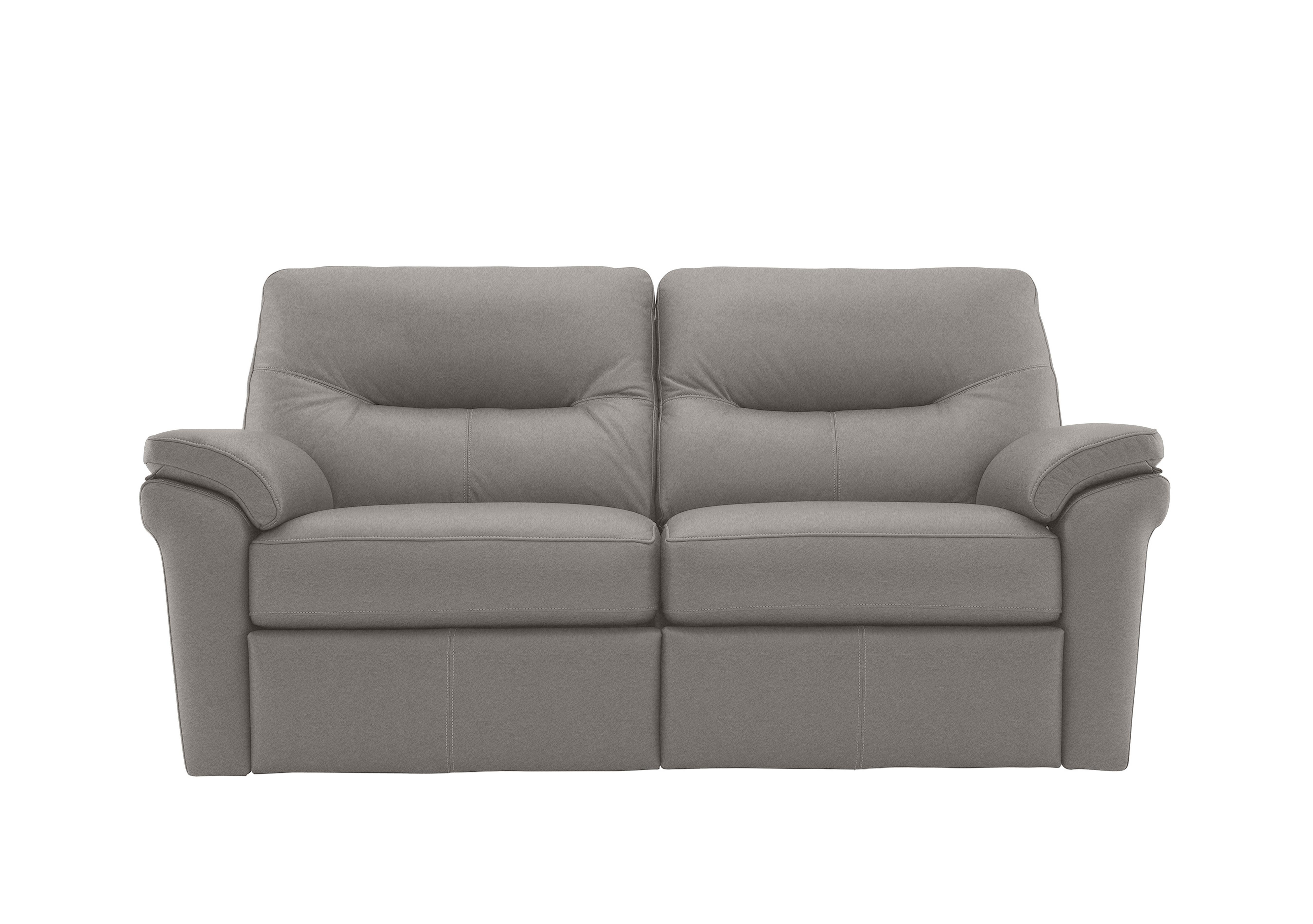 Seattle 2.5 Seater Leather Sofa in L842 Cambridge Grey on Furniture Village