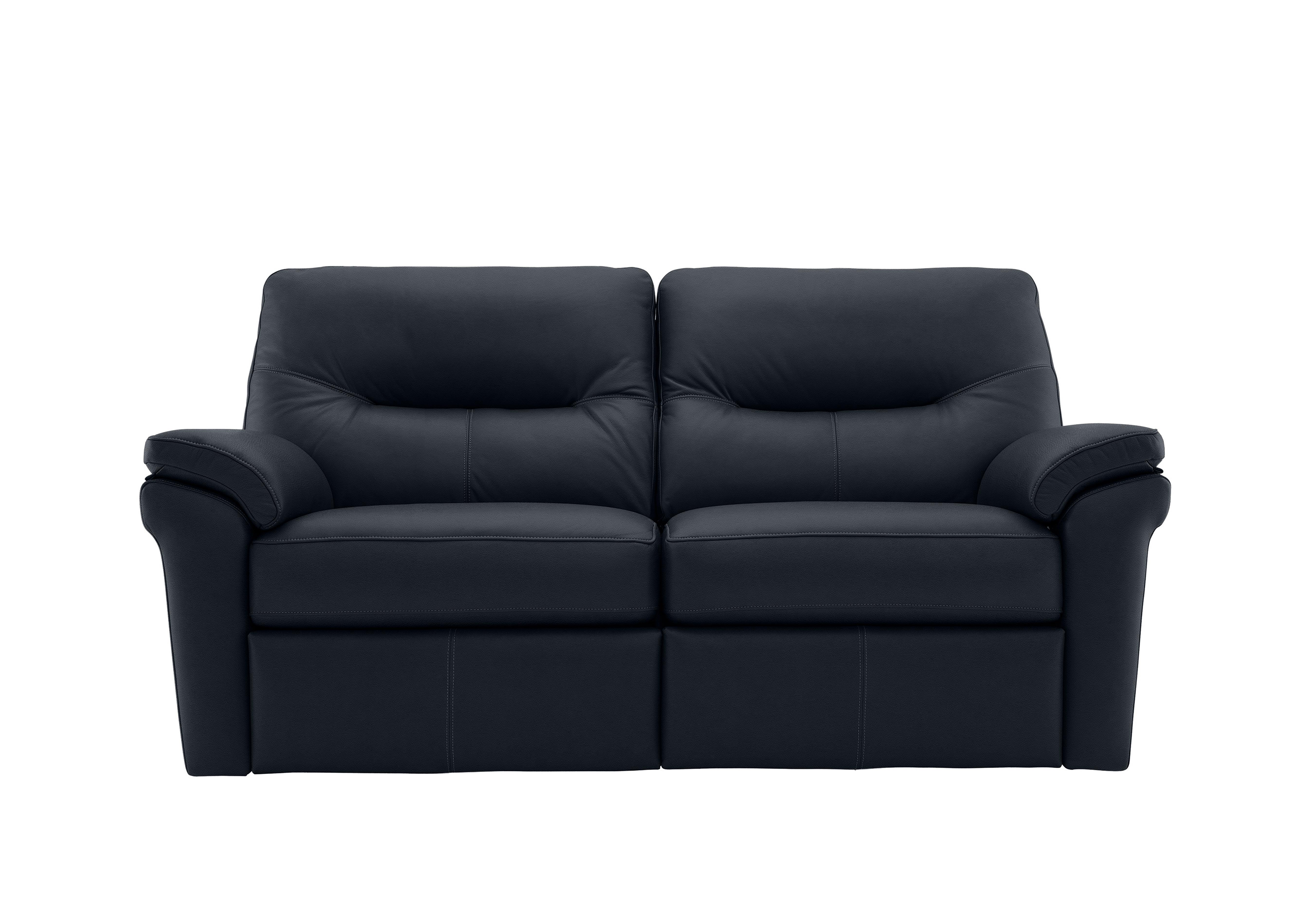 Seattle 2.5 Seater Leather Sofa in L851 Cambridge Navy on Furniture Village