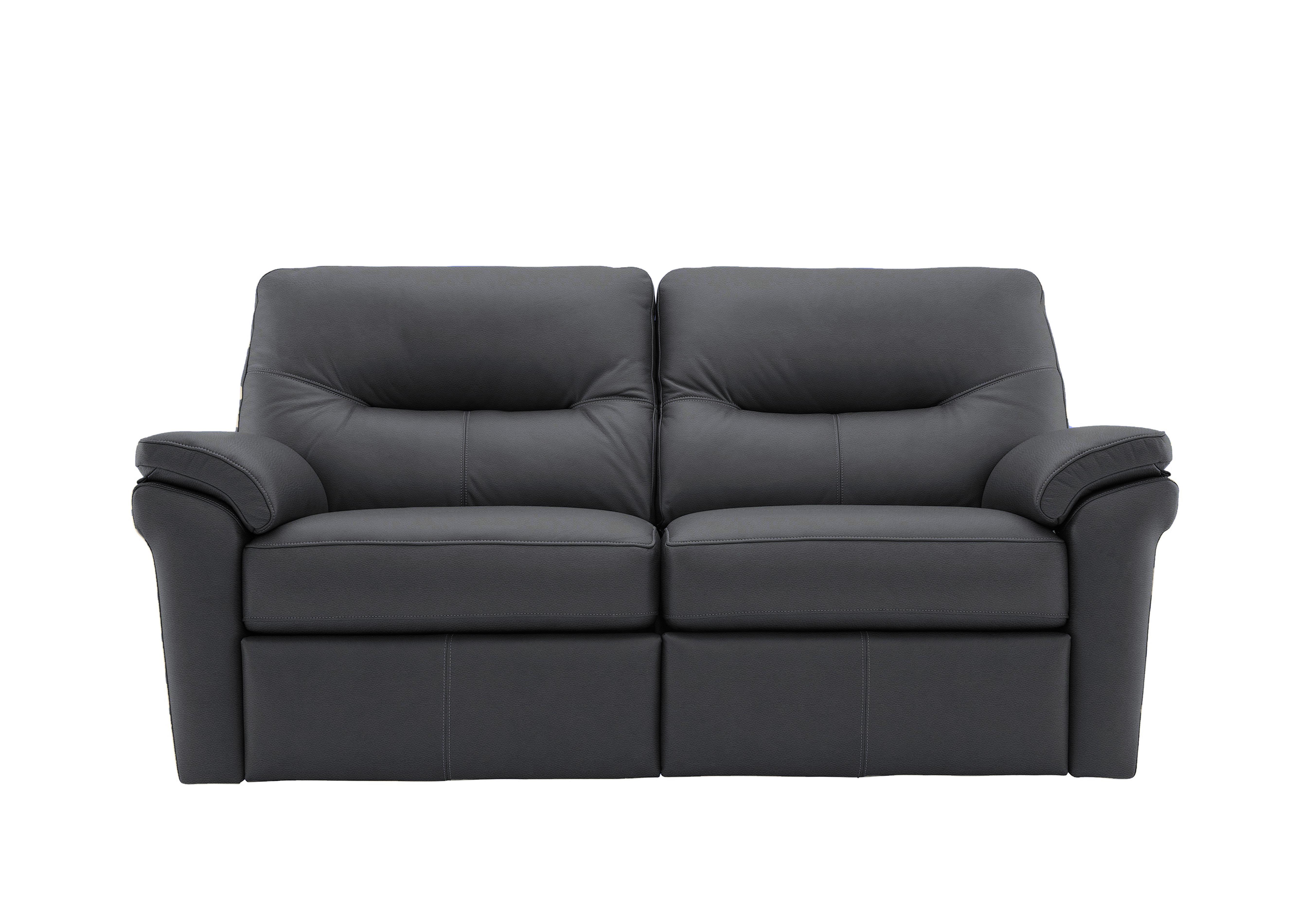 Seattle 2.5 Seater Leather Sofa in L852 Cambridge Petrol Blue on Furniture Village
