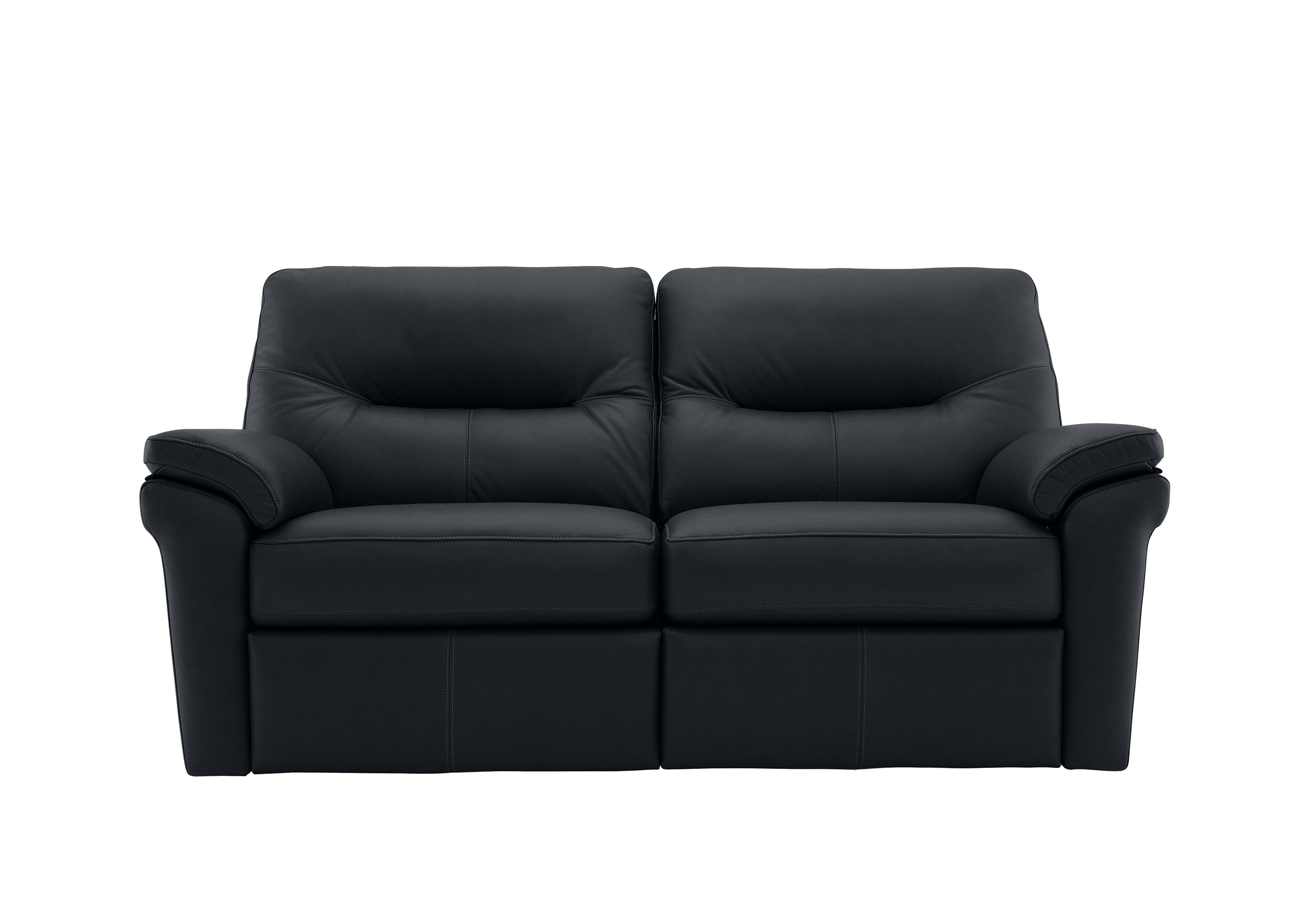 Seattle 2.5 Seater Leather Sofa in L852 Cambridge Petrol Blue on Furniture Village