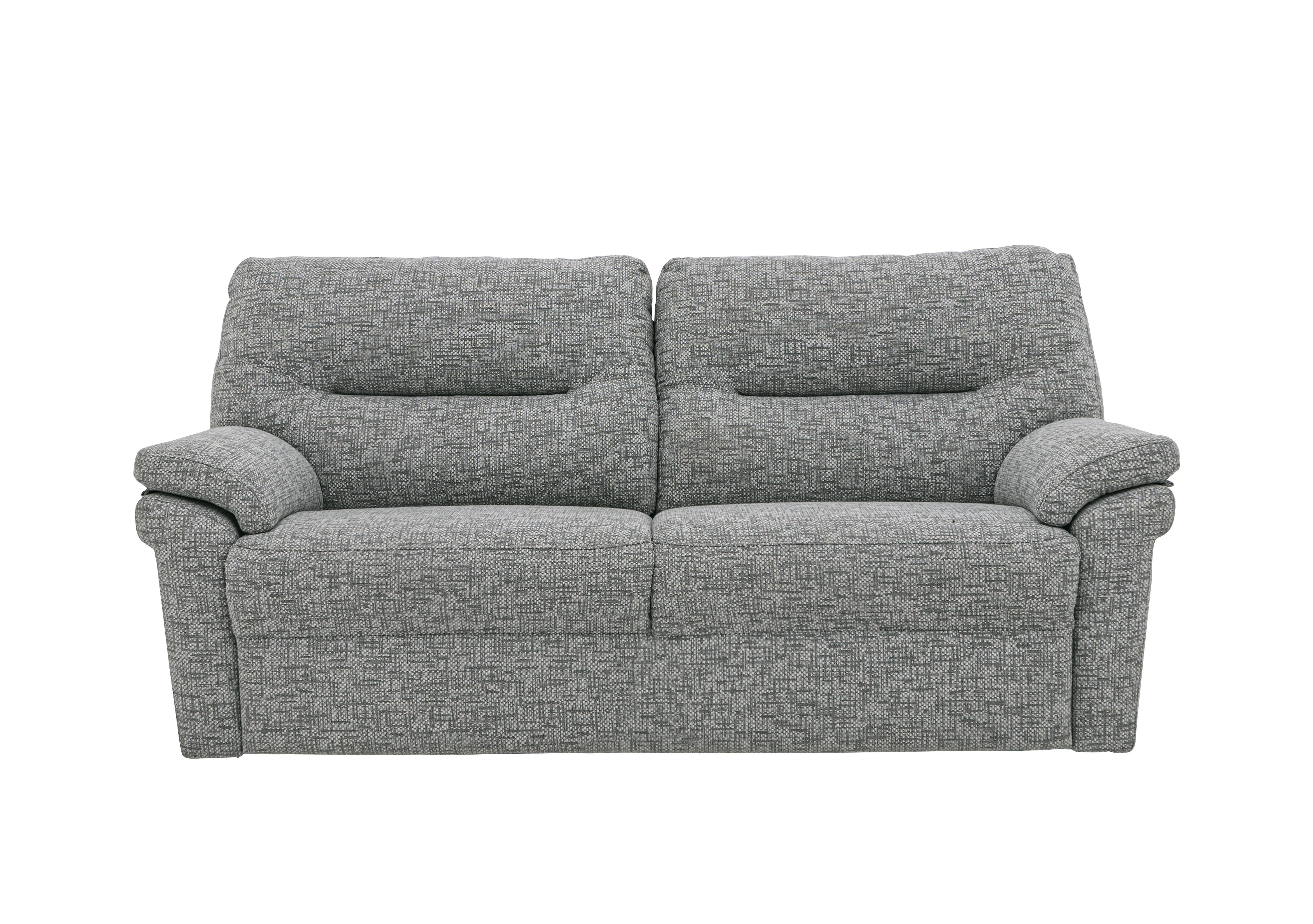 Seattle 3 Seater Fabric Sofa in B030 Remco Light Grey on Furniture Village