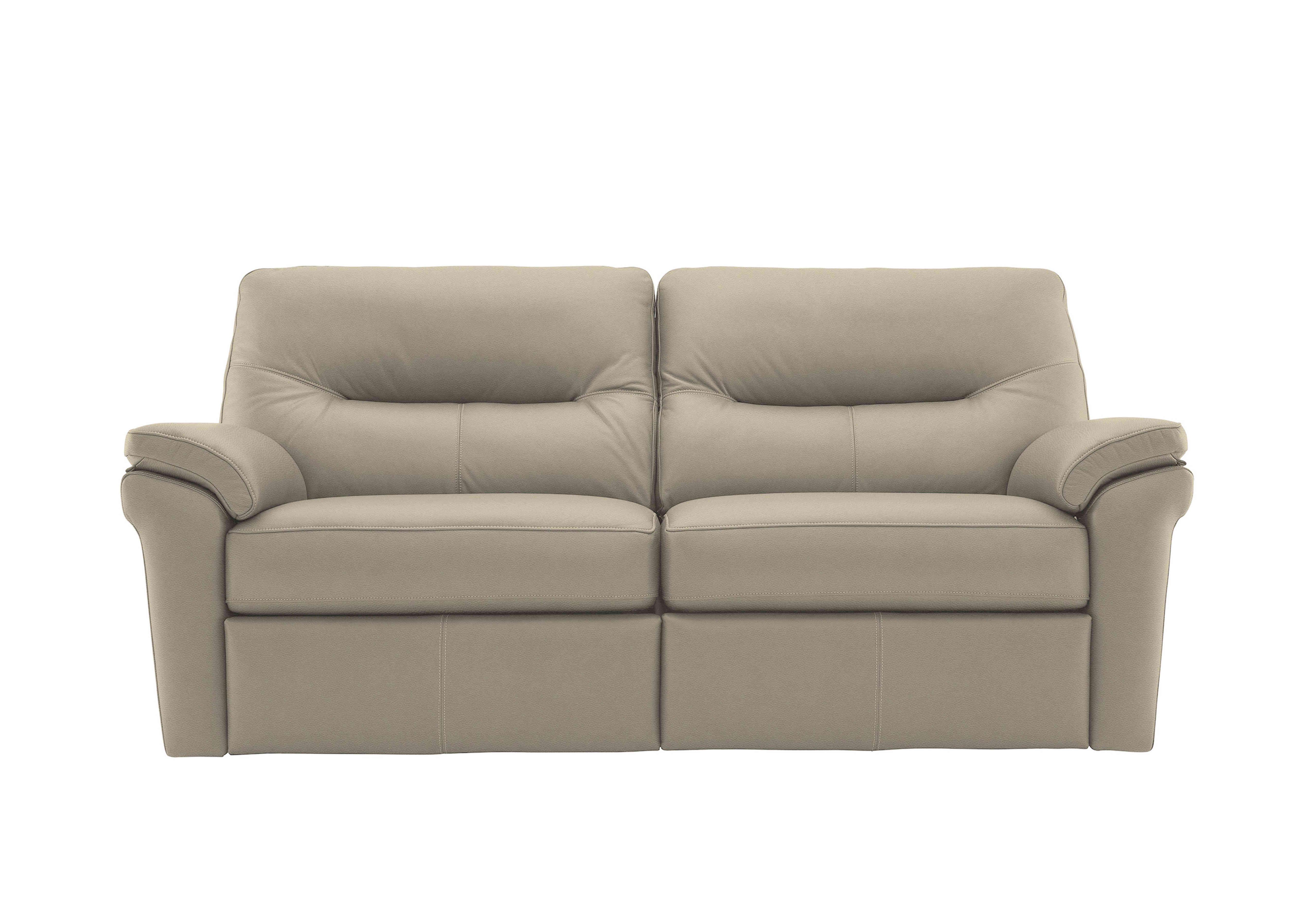 Seattle 3 Seater Leather Sofa in H001 Oxford Mushroom on Furniture Village