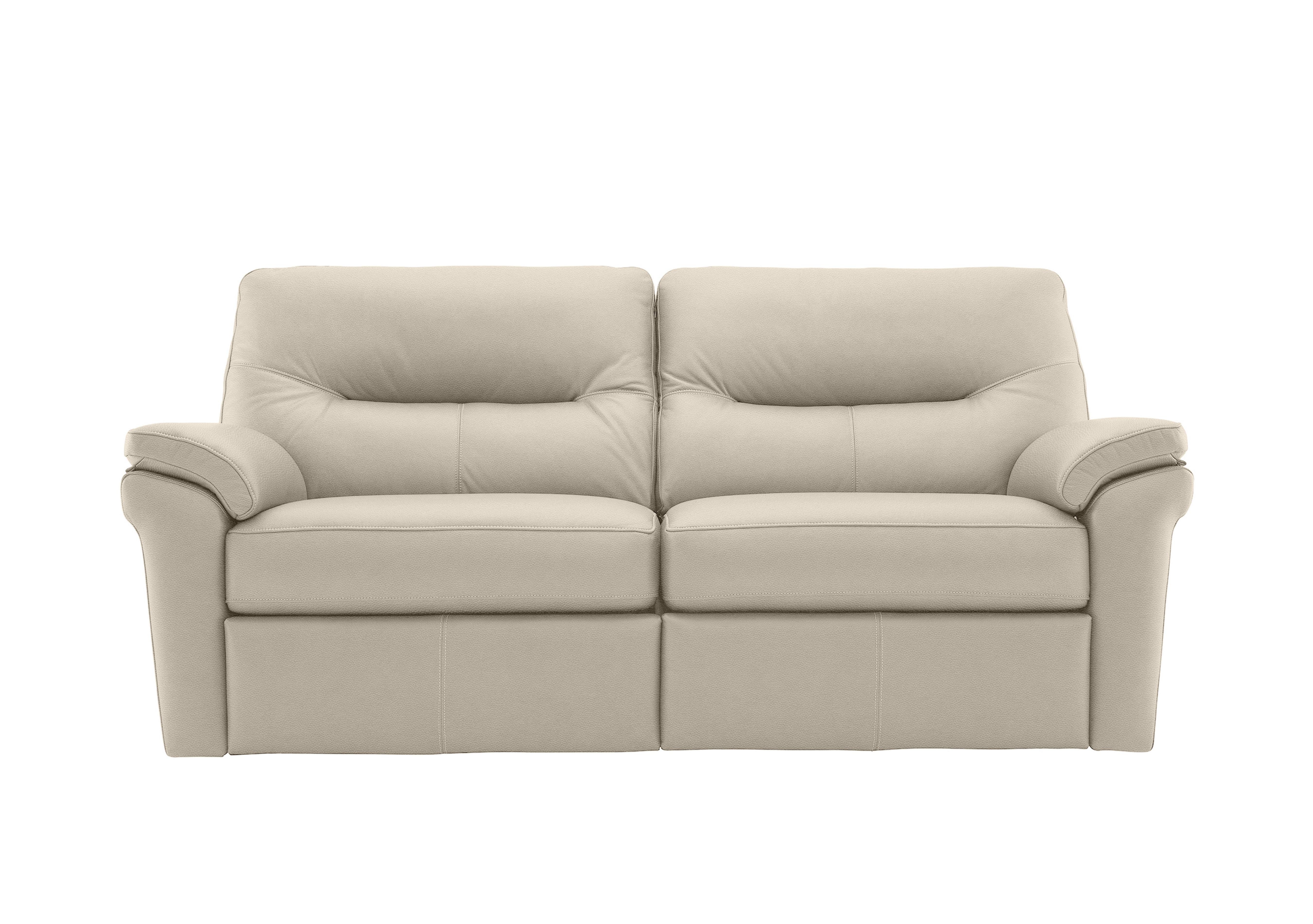 Seattle 3 Seater Leather Sofa in H007 Durham Dove on Furniture Village