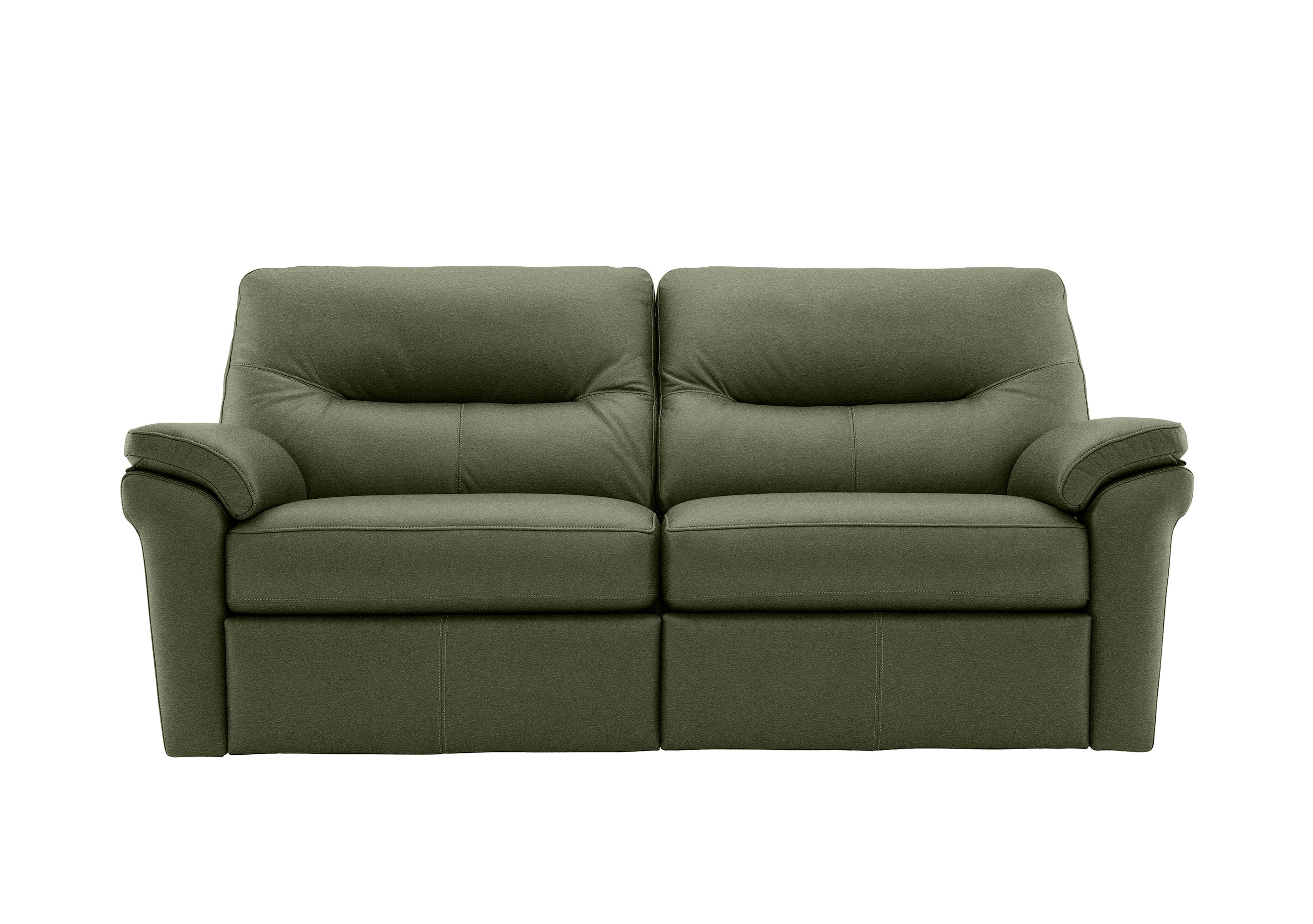 Seattle 3 Seater Leather Sofa in H012 Durham Olive on Furniture Village