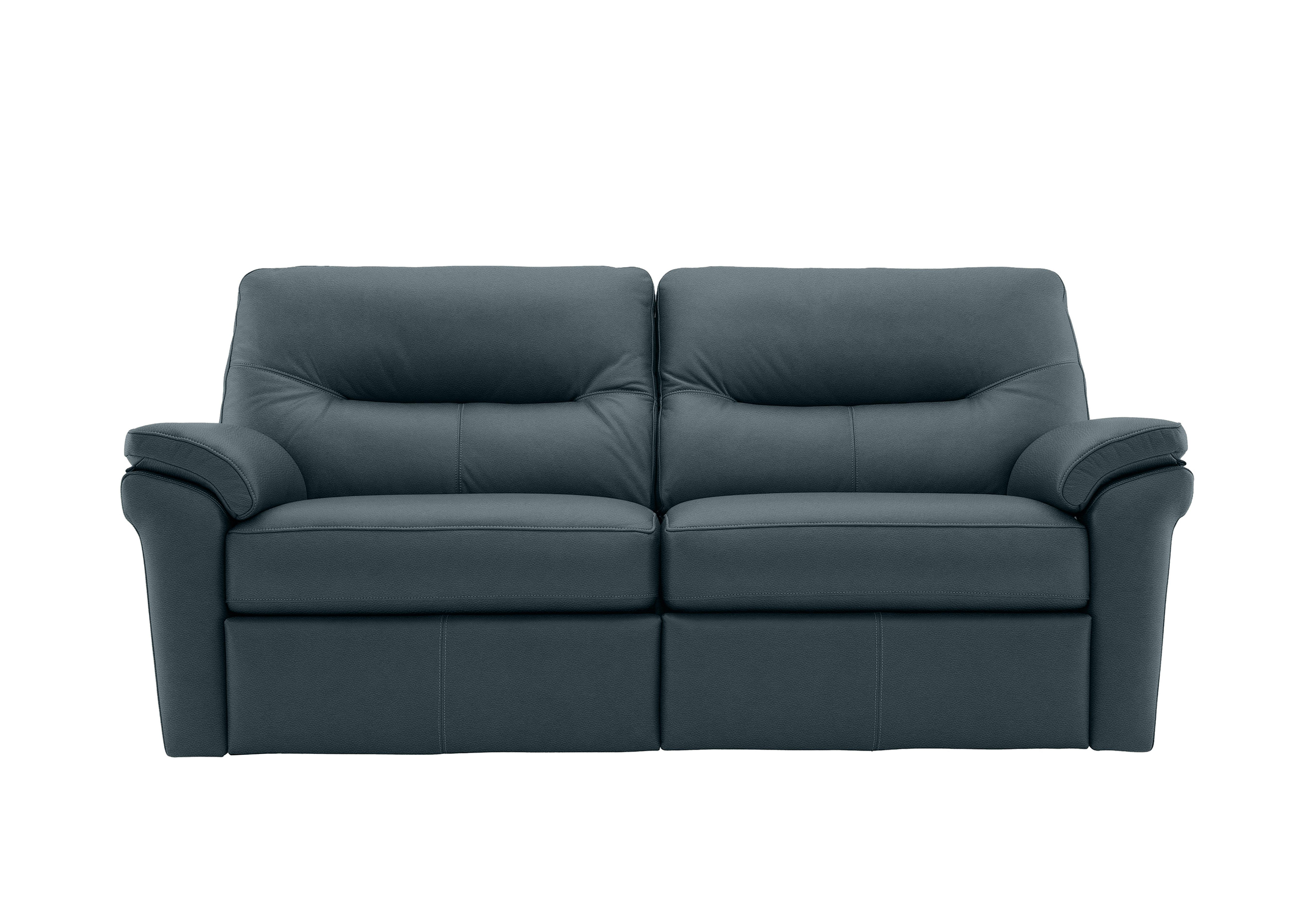 Seattle 3 Seater Leather Sofa in H013 Durham Midnight on Furniture Village