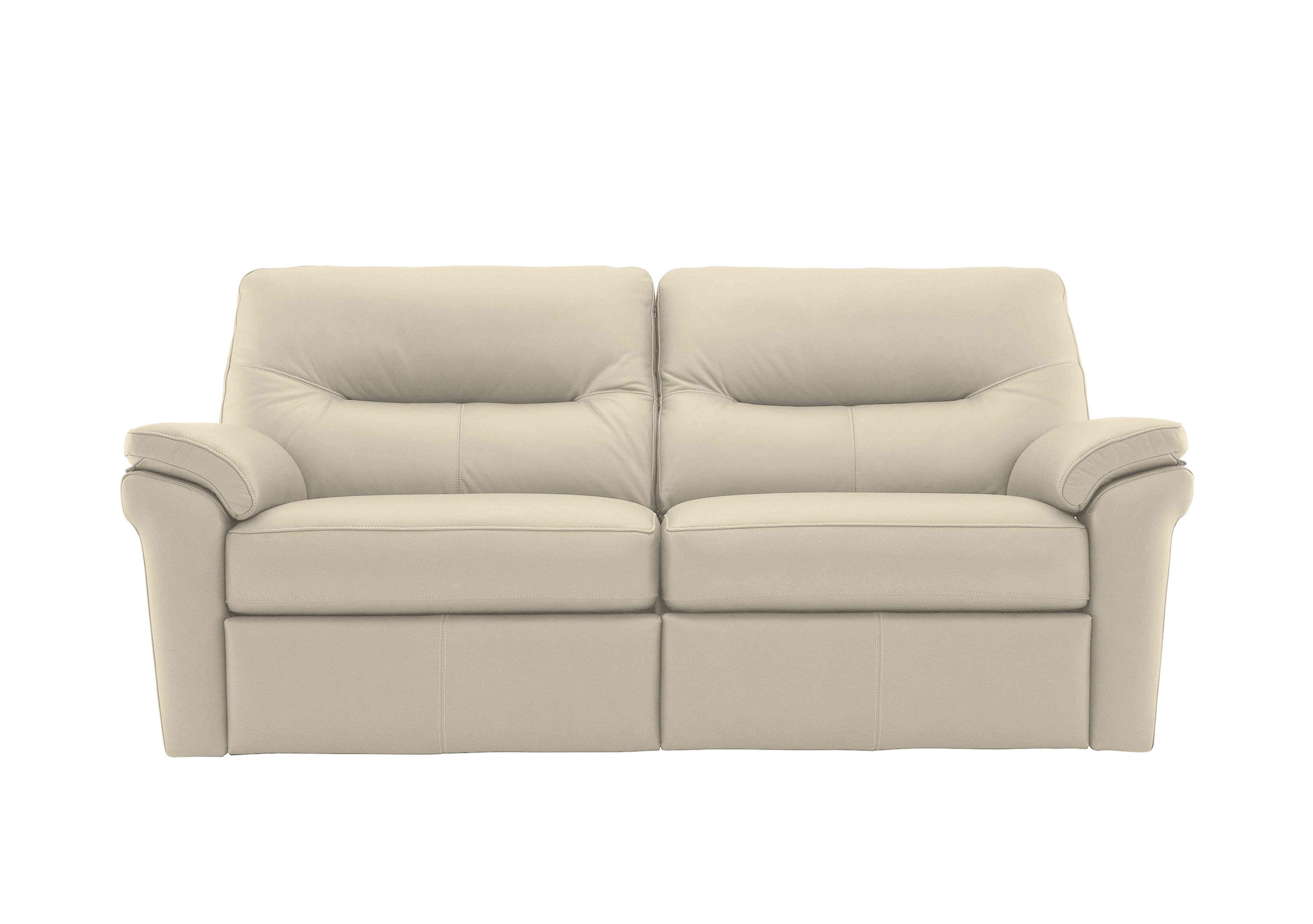 Seattle 3 Seater Leather Sofa in L843 Cambridge Stone on Furniture Village