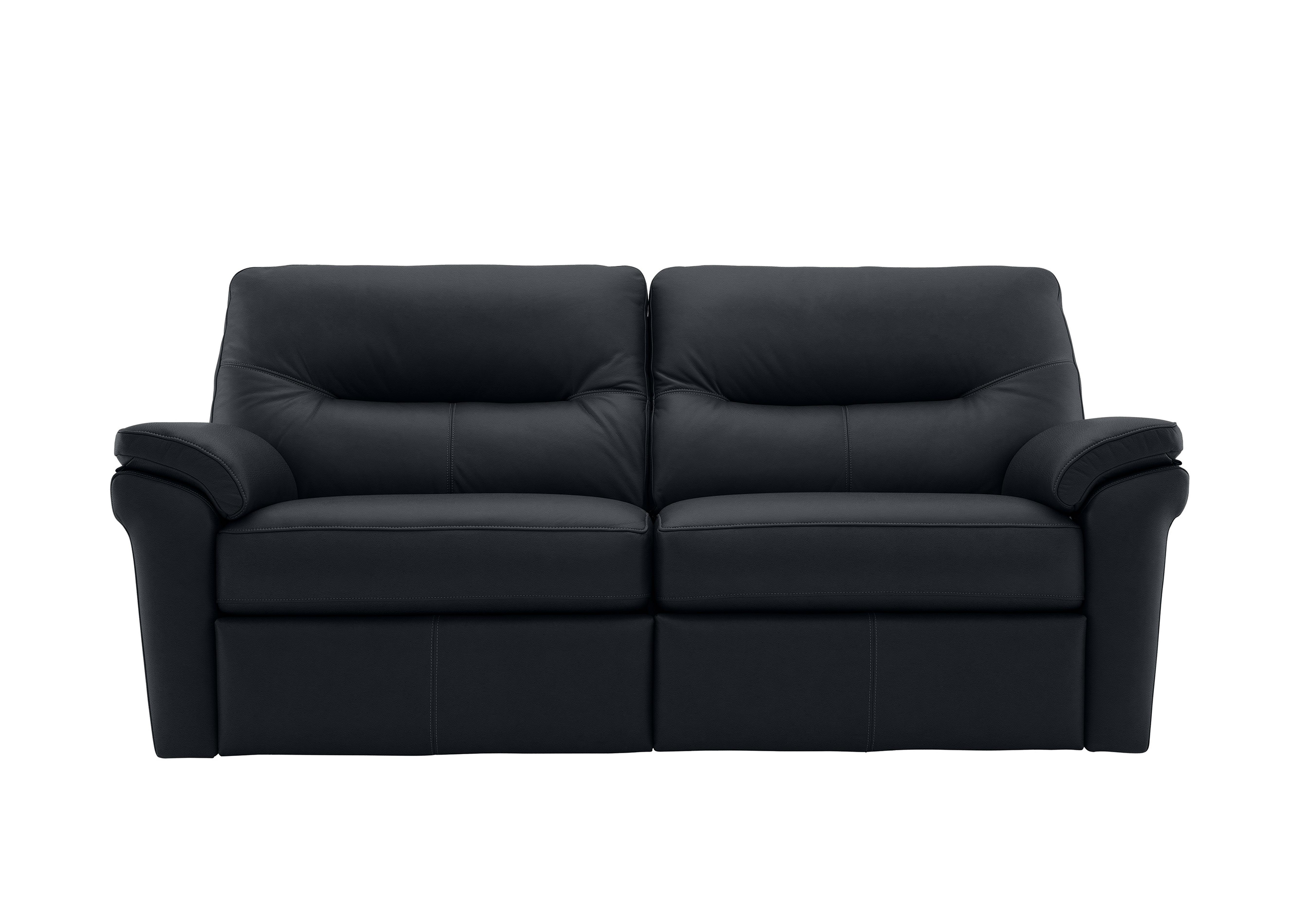 Seattle 3 Seater Leather Sofa in L852 Cambridge Petrol Blue on Furniture Village
