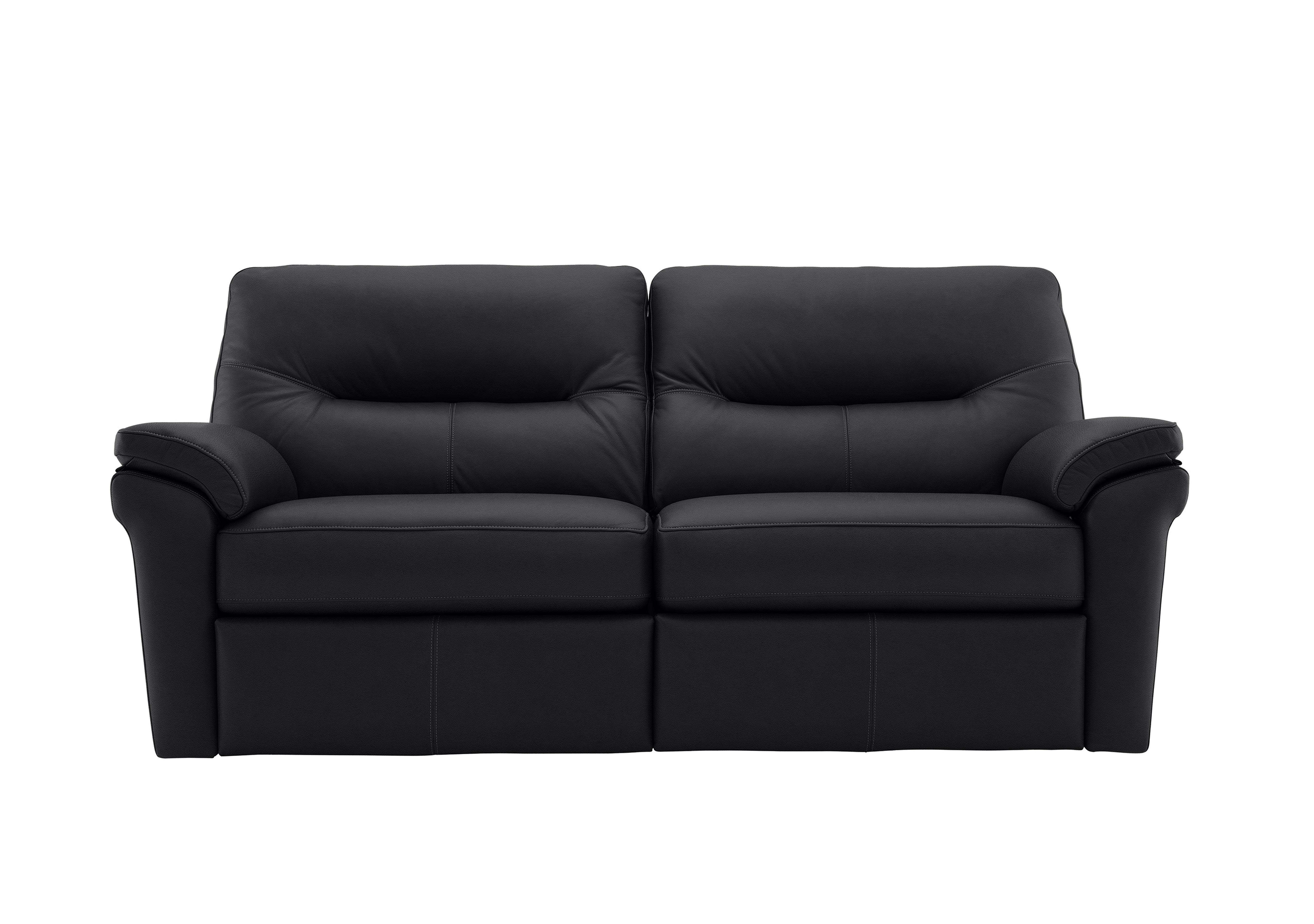 Seattle 3 Seater Leather Sofa in L854 Cambridge Black on Furniture Village