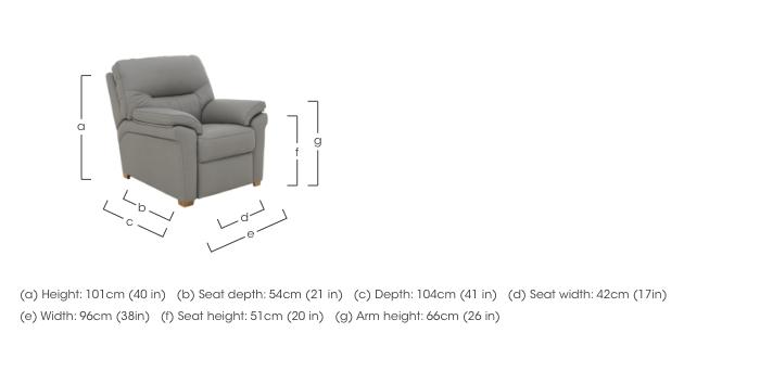 Seattle Leather Armchair with Wooden Feet in  on Furniture Village