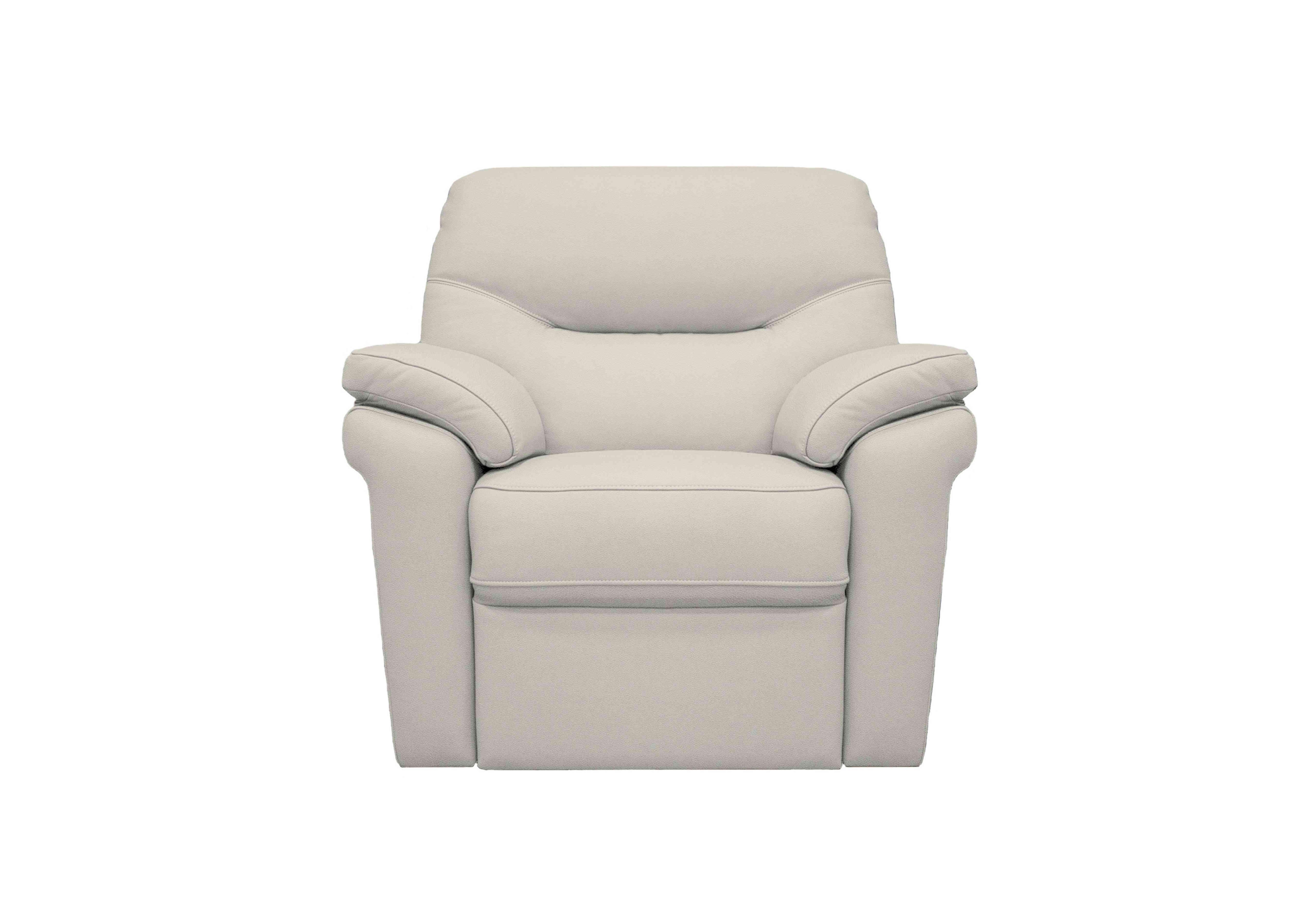 Seattle Leather Armchair in H006 Oxford Light Grey on Furniture Village