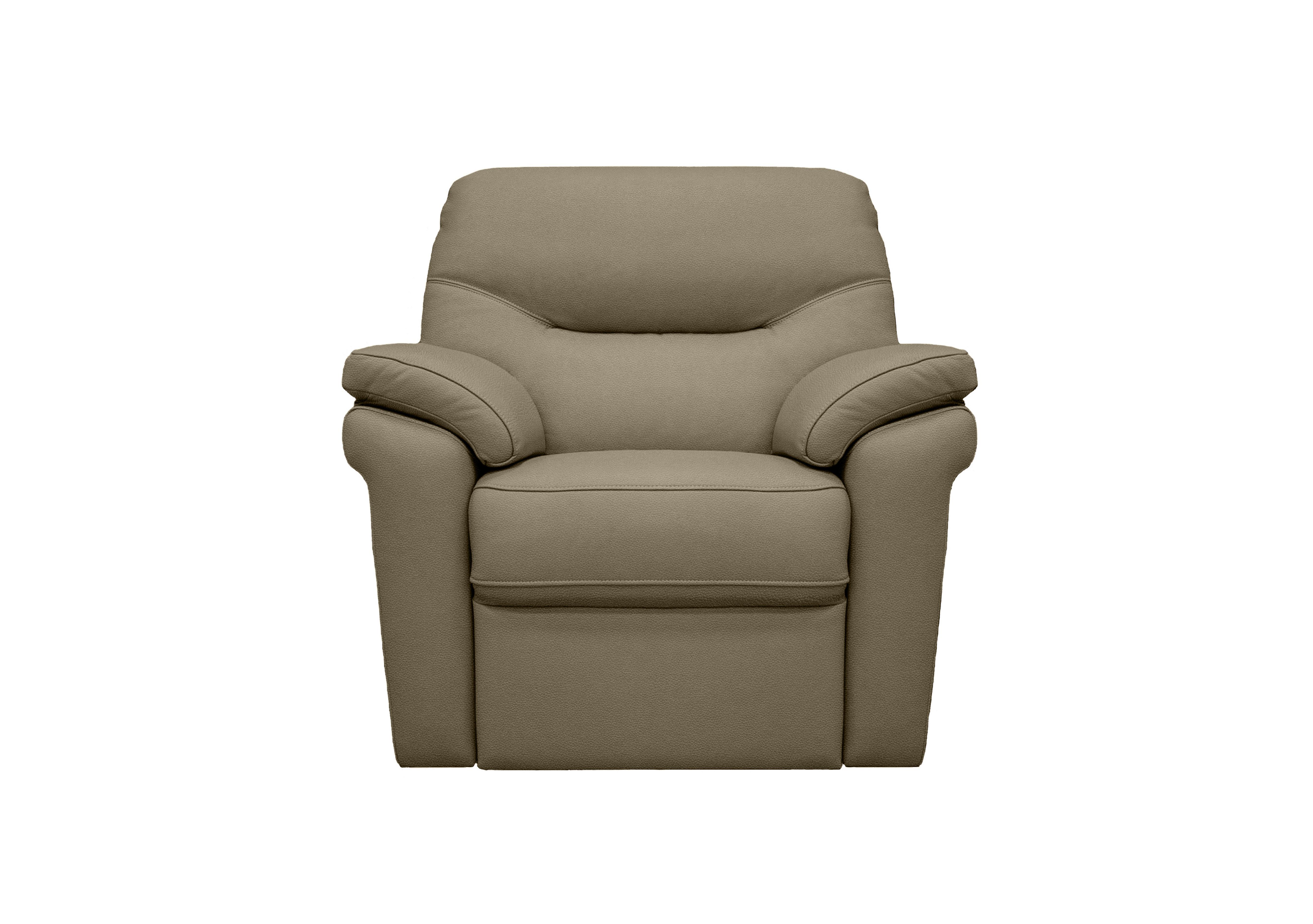 Seattle Leather Armchair in H009 Durham Mushroom on Furniture Village