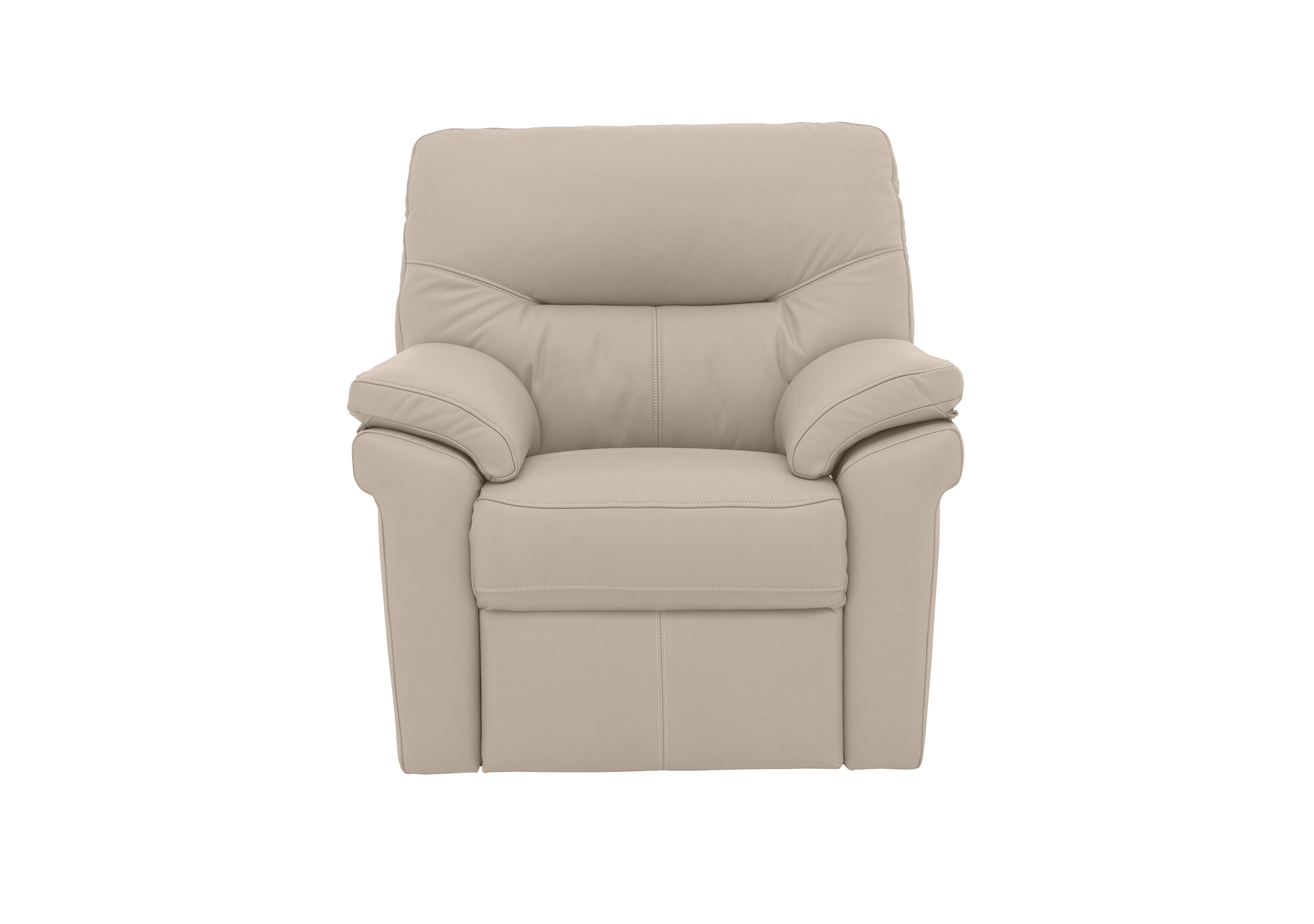 Seattle Leather Armchair in L843 Cambridge Stone on Furniture Village