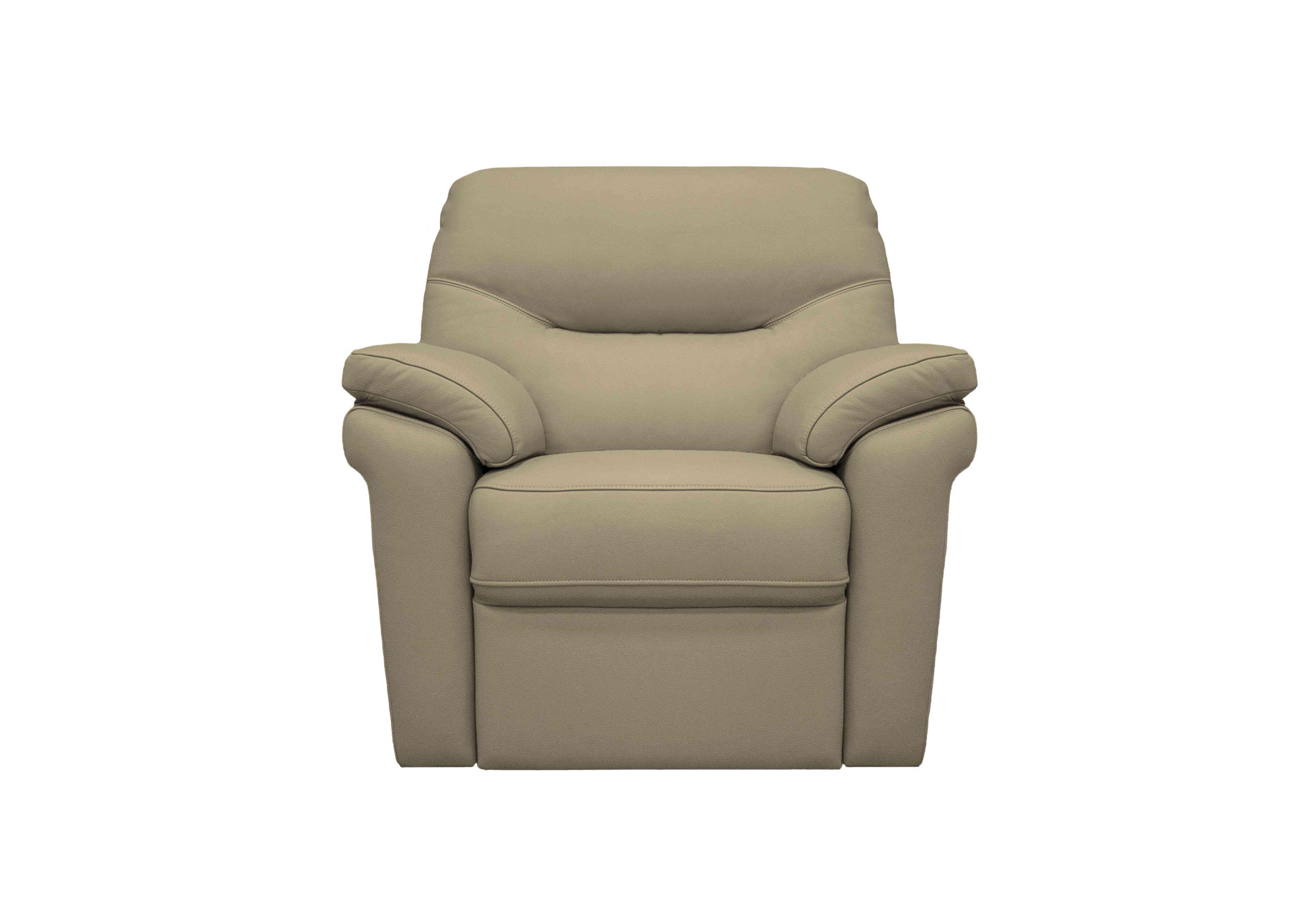 Seattle Leather Armchair in L846 Cambridge Taupe on Furniture Village