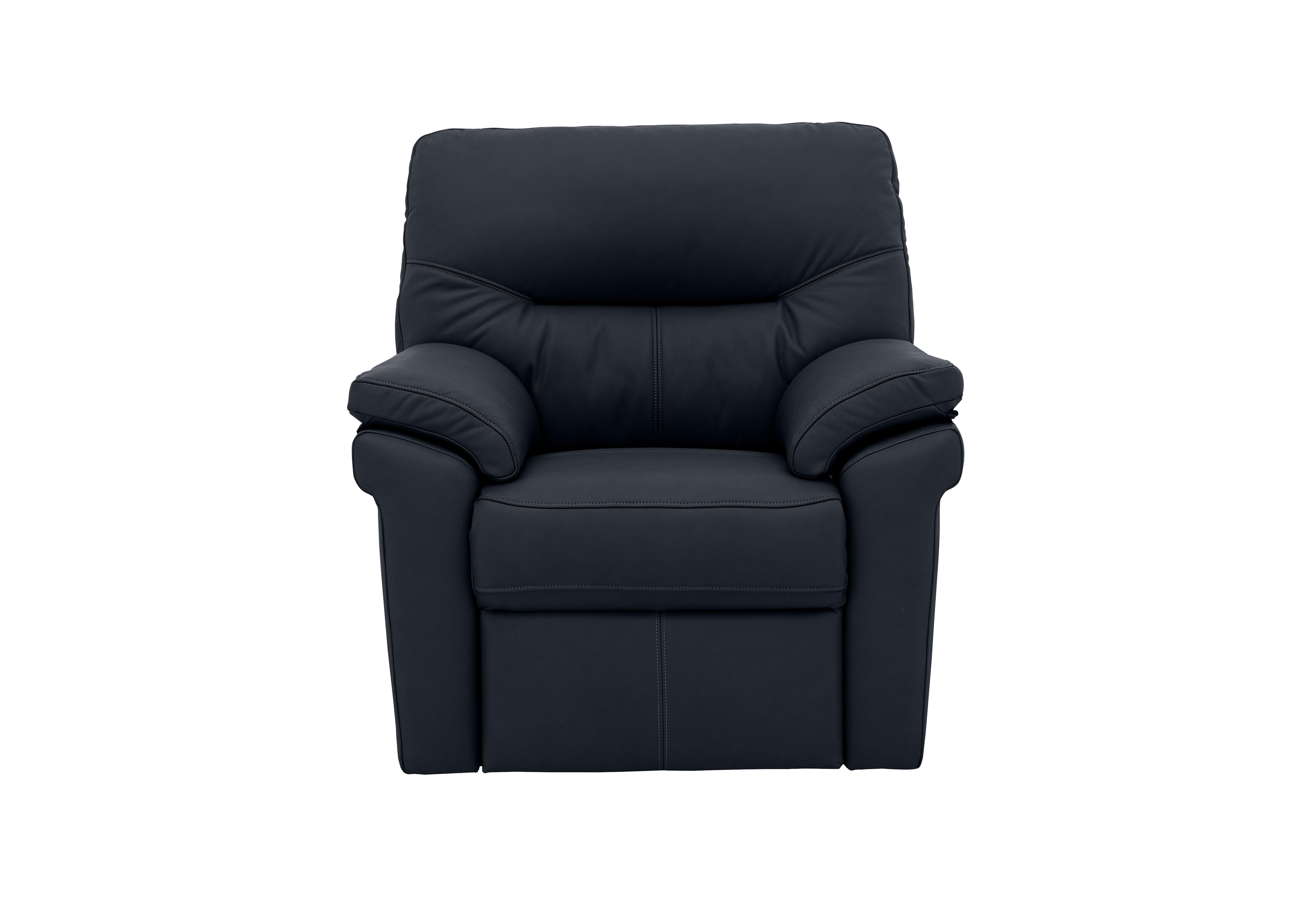 Seattle Leather Armchair in L851 Cambridge Navy on Furniture Village