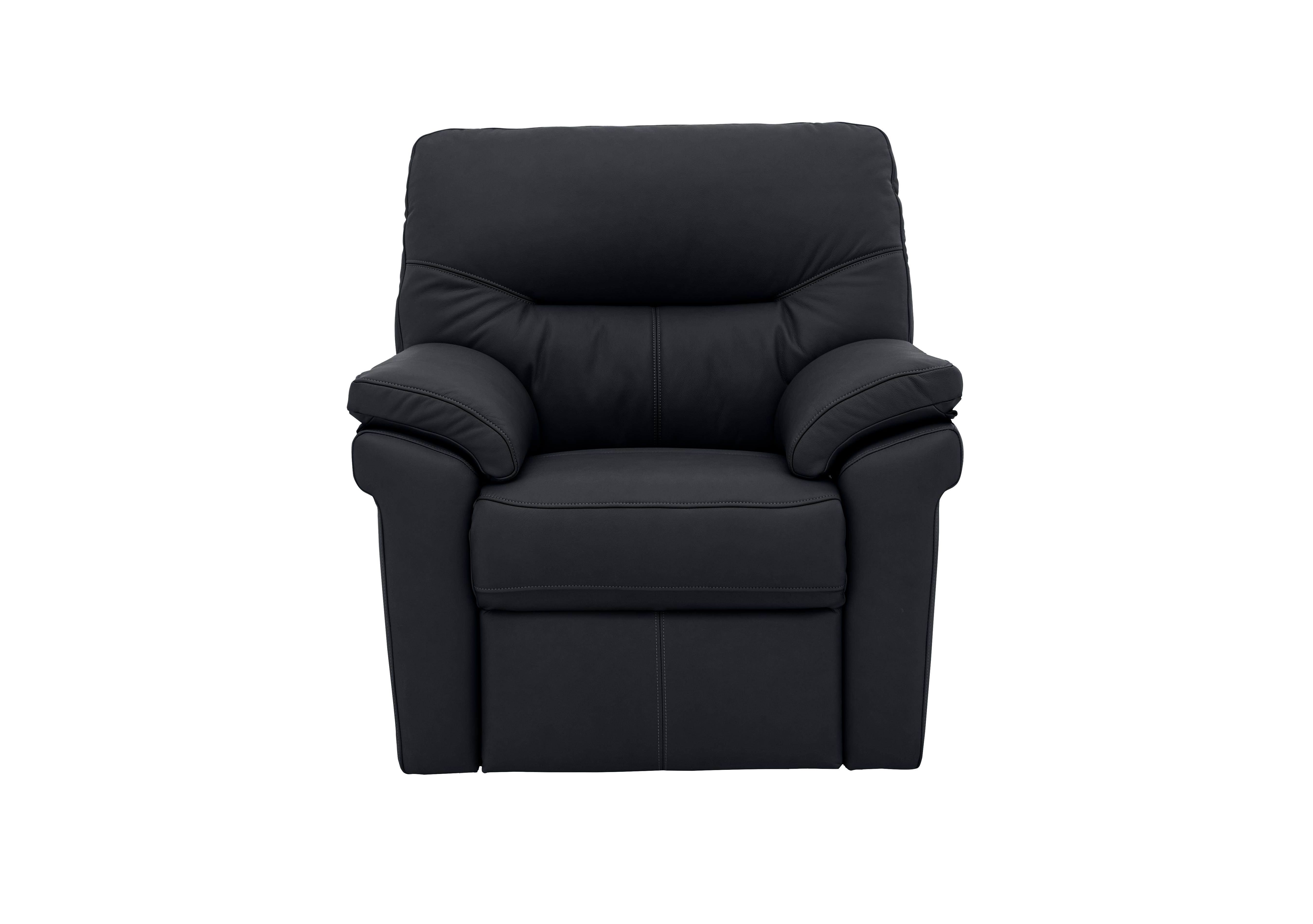 Seattle Leather Armchair in L852 Cambridge Petrol Blue on Furniture Village