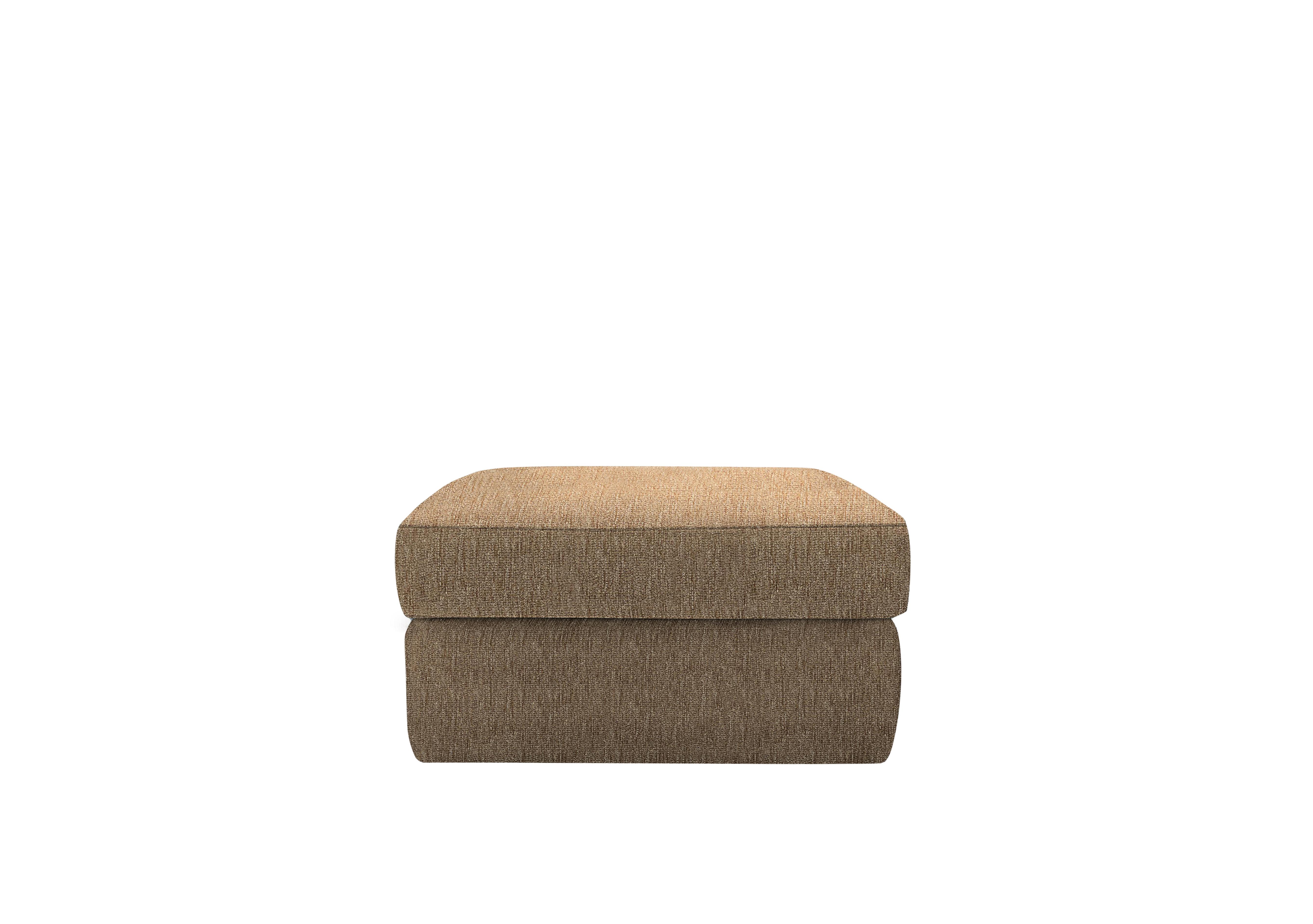 Seattle Fabric Footstool in A070 Boucle Cocoa on Furniture Village