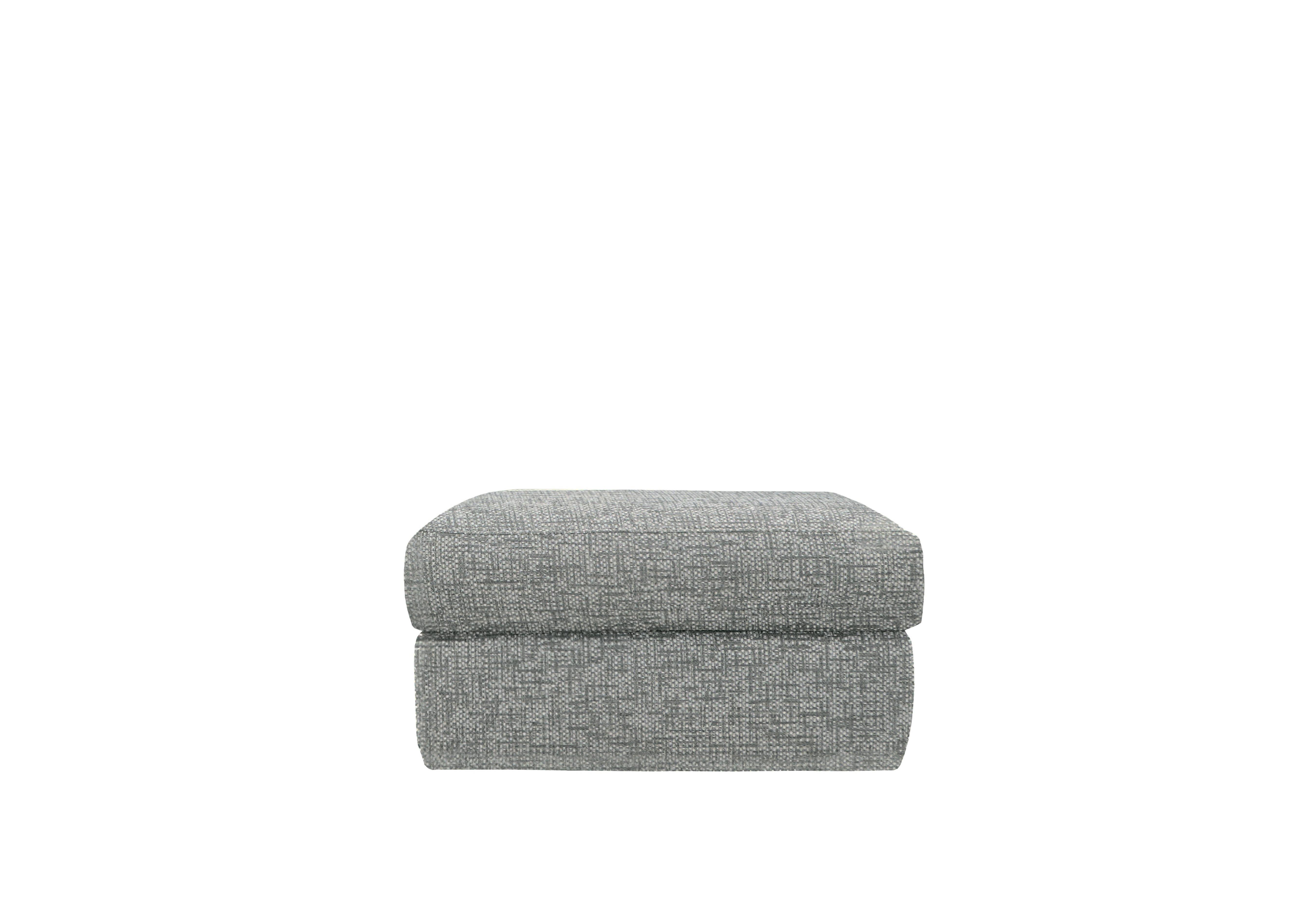 Seattle Fabric Storage Footstool in B030 Remco Light Grey on Furniture Village