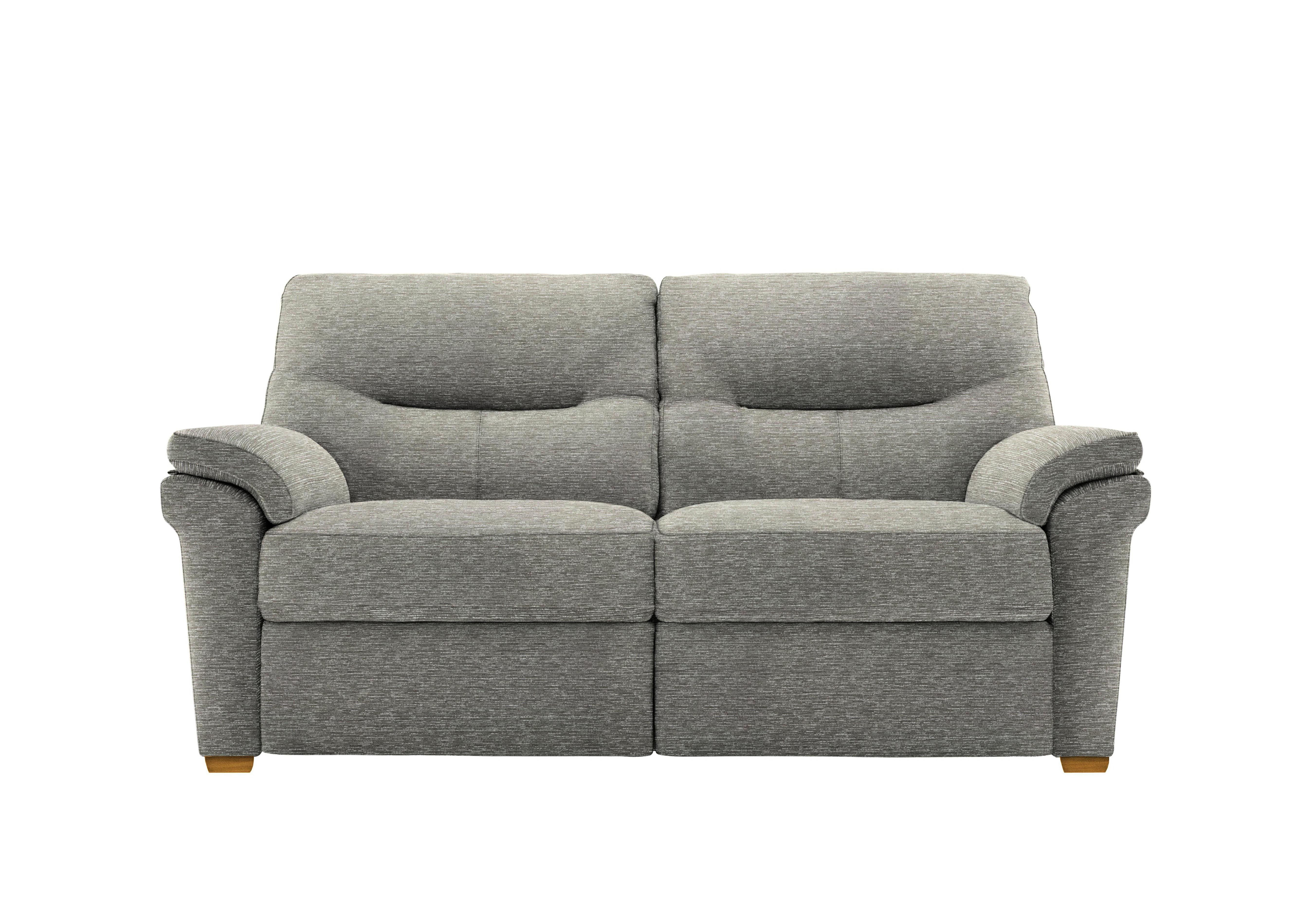 Seattle 2.5 Seater Fabric Sofa with Wooden Feet in B076 Mirage Powder Ok on Furniture Village