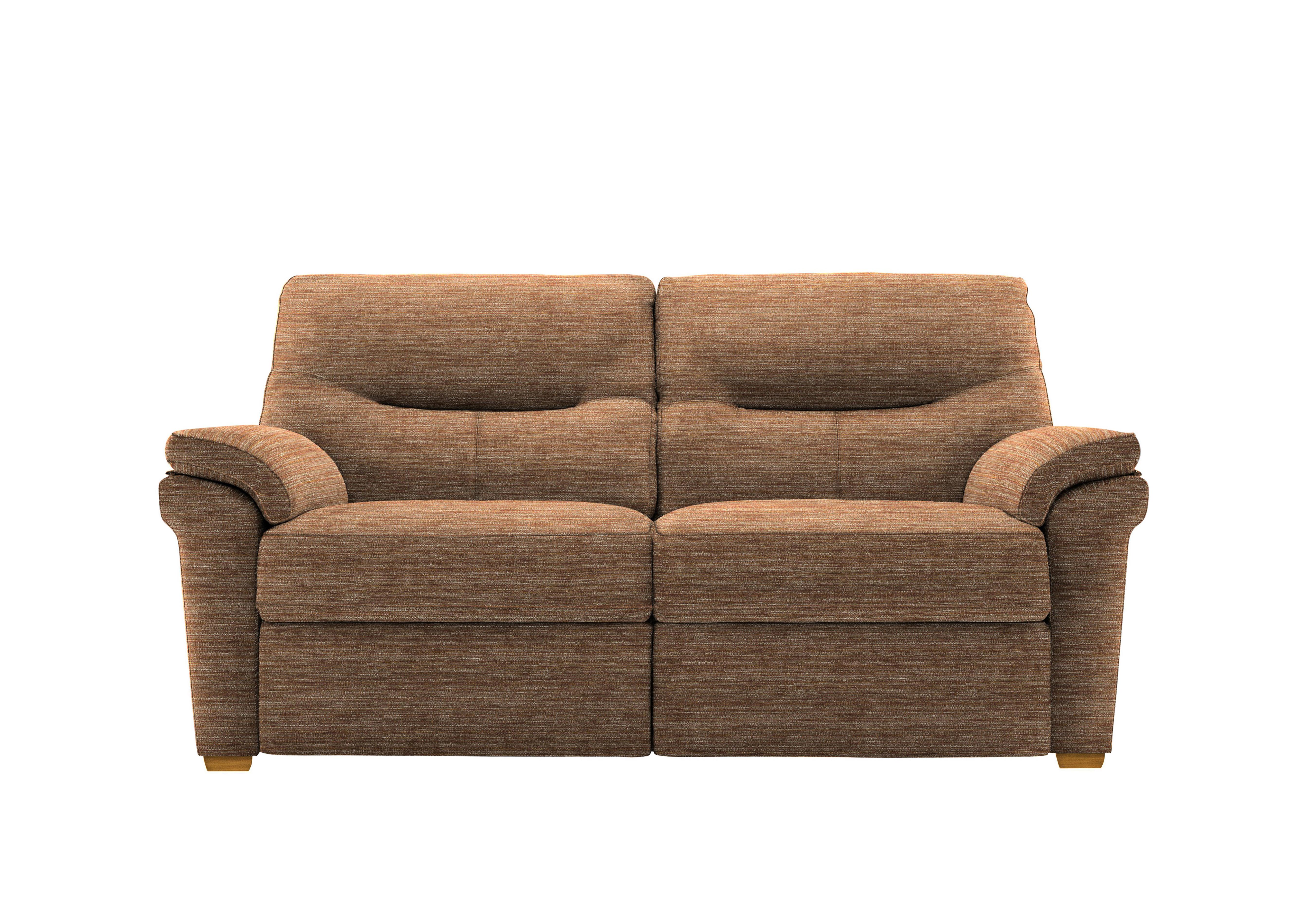 Seattle 2.5 Seater Fabric Sofa with Wooden Feet in B908 Victoria Ginger Ok on Furniture Village