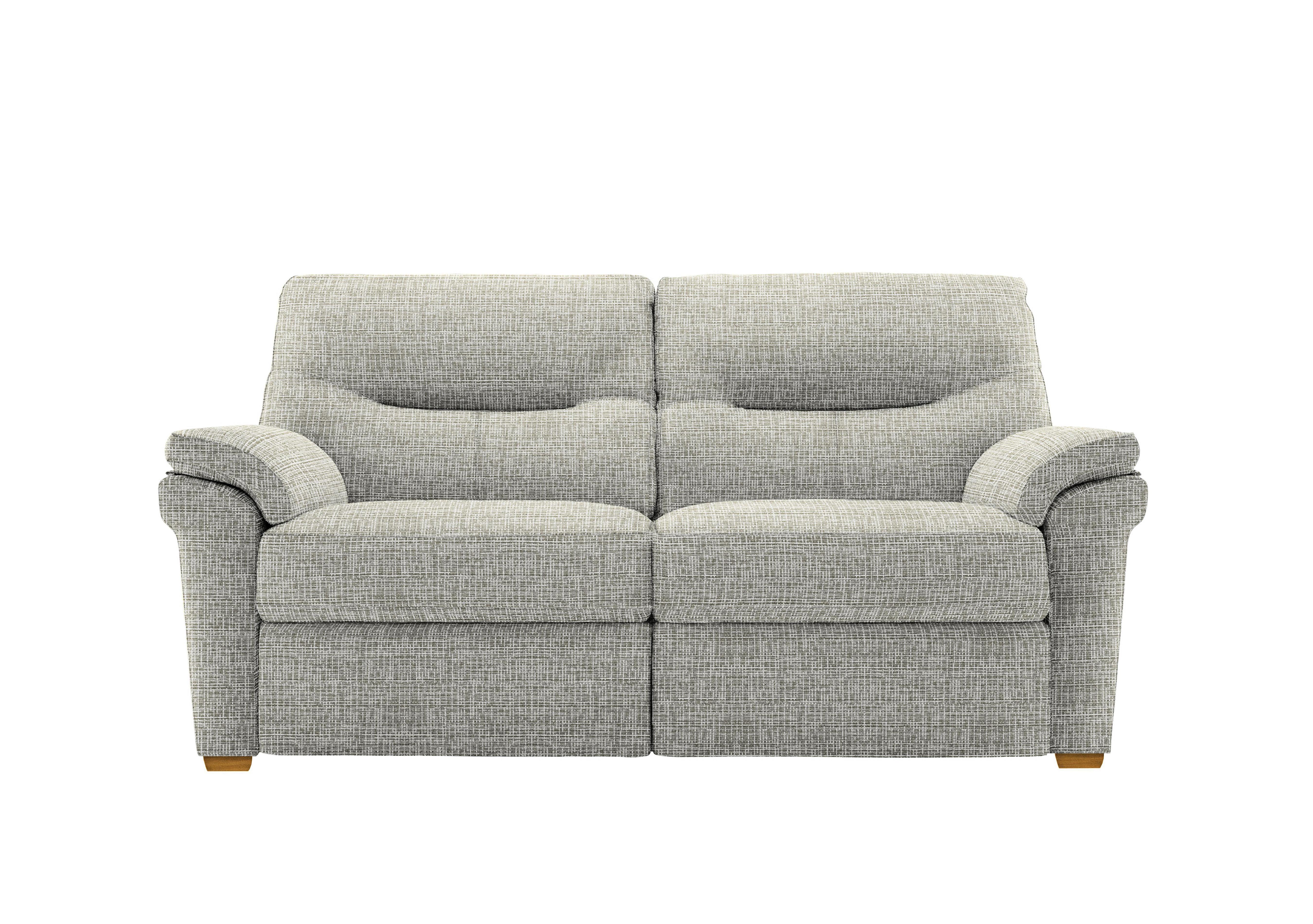 Seattle 2.5 Seater Fabric Sofa with Wooden Feet in B921 Waffle Smoke Ok on Furniture Village