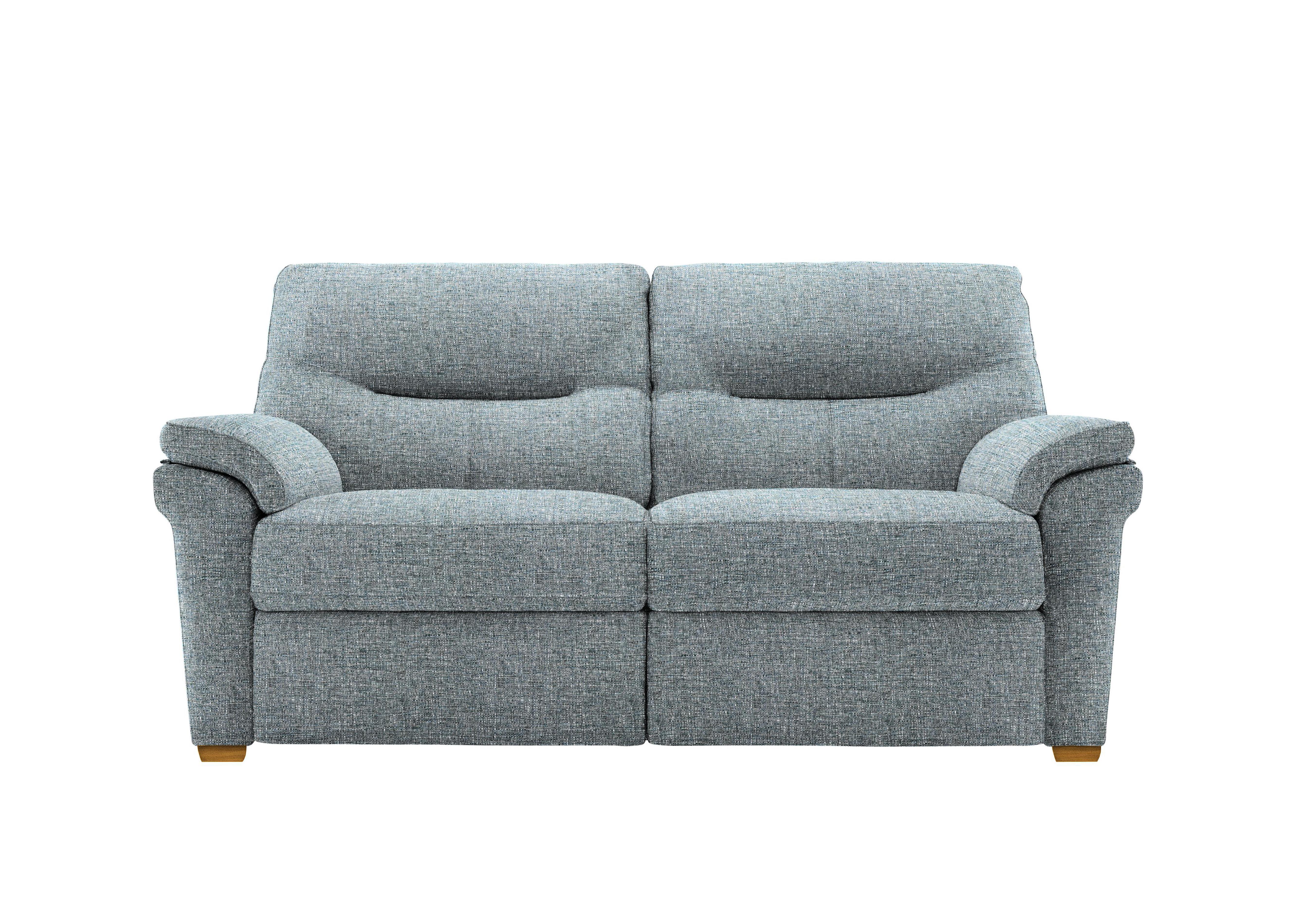 Seattle 2.5 Seater Fabric Sofa with Wooden Feet in B974 Arola Sky Ok on Furniture Village