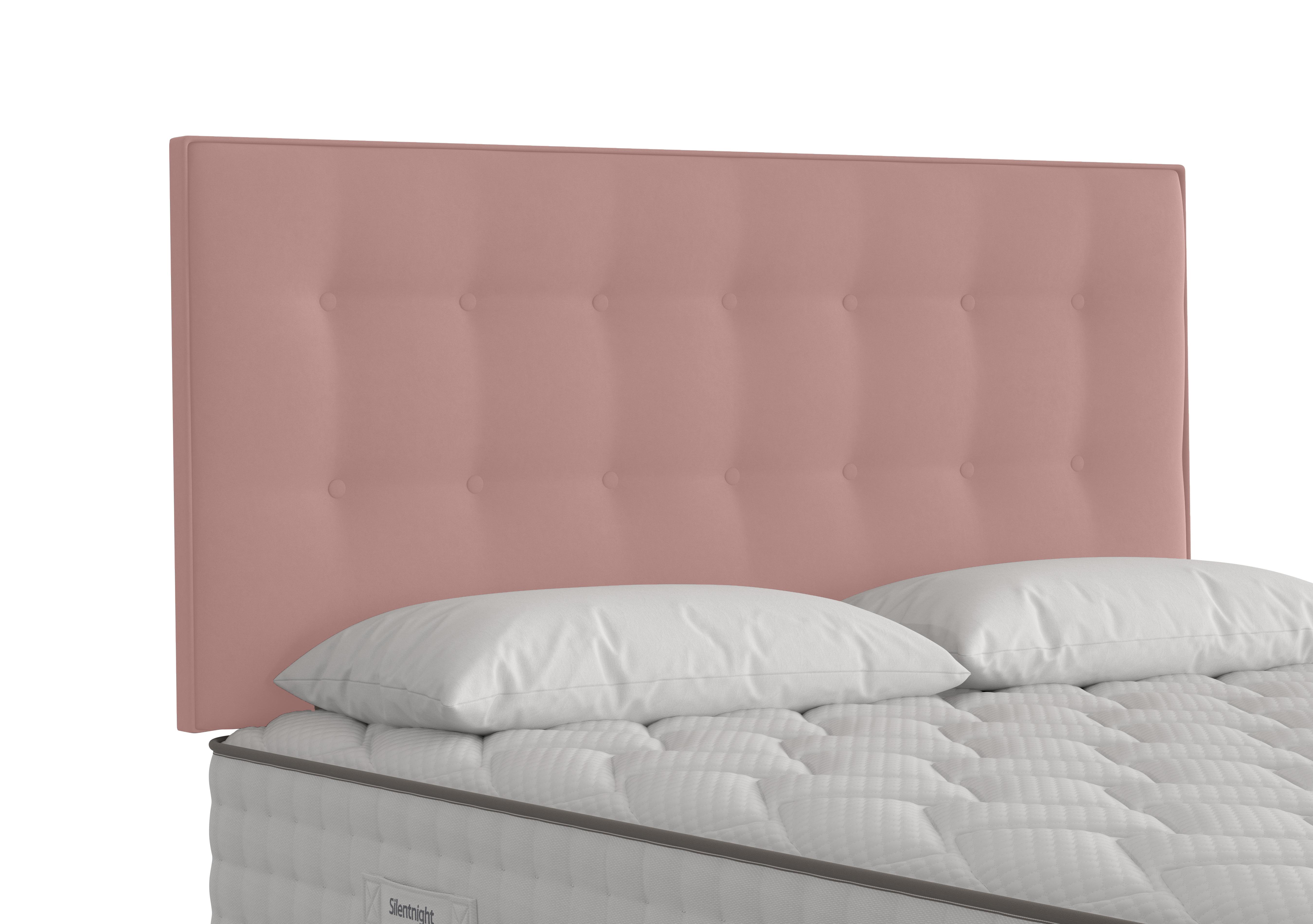Coral Floor Standing Headboard in Luxury Dusty Pink on Furniture Village