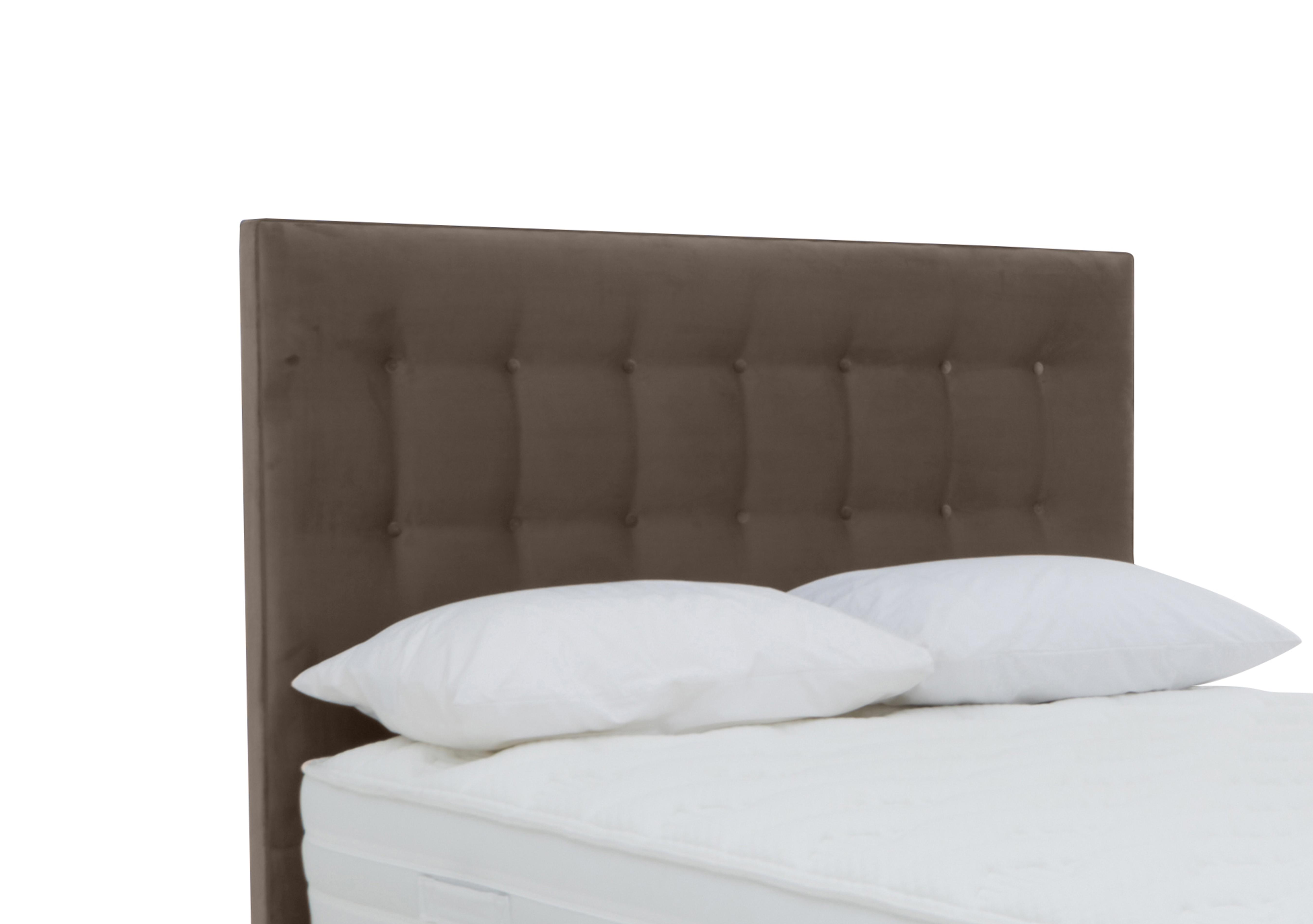 Coral Floor Standing Headboard in Luxury Mink on Furniture Village