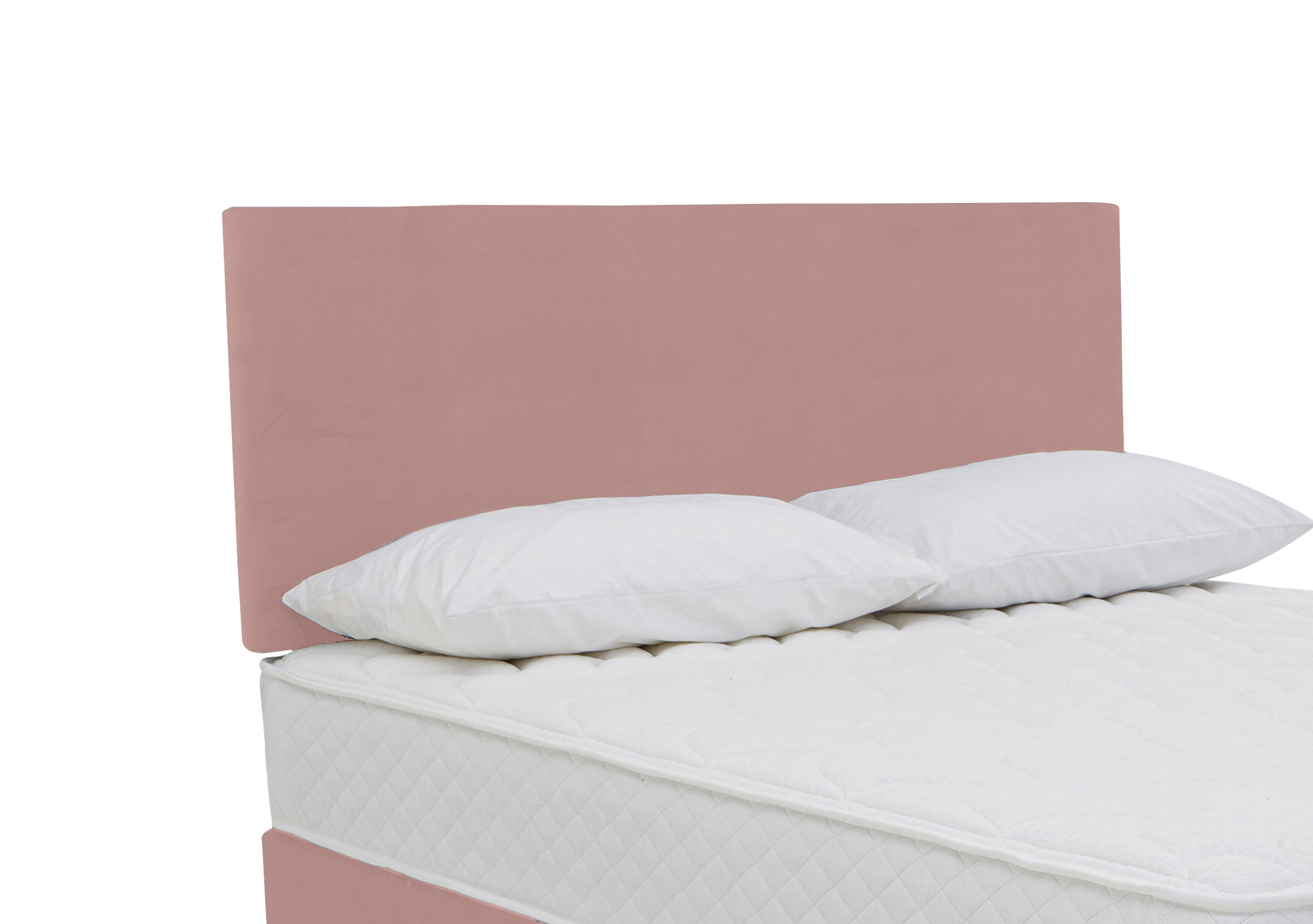 Carbon Strutted Headboard in Luxury Dusty Pink on Furniture Village