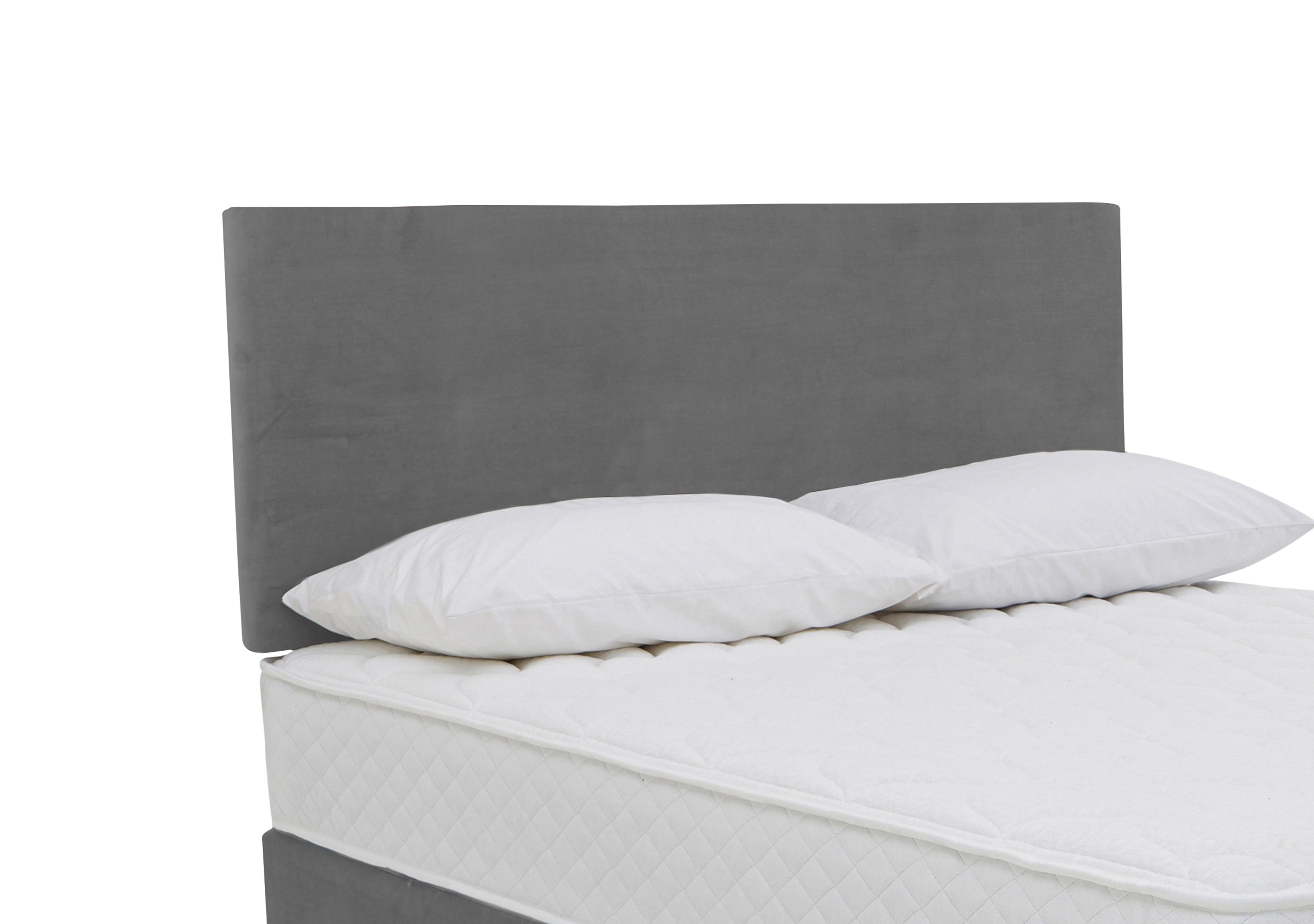 Carbon Strutted Headboard in Luxury Silver on Furniture Village