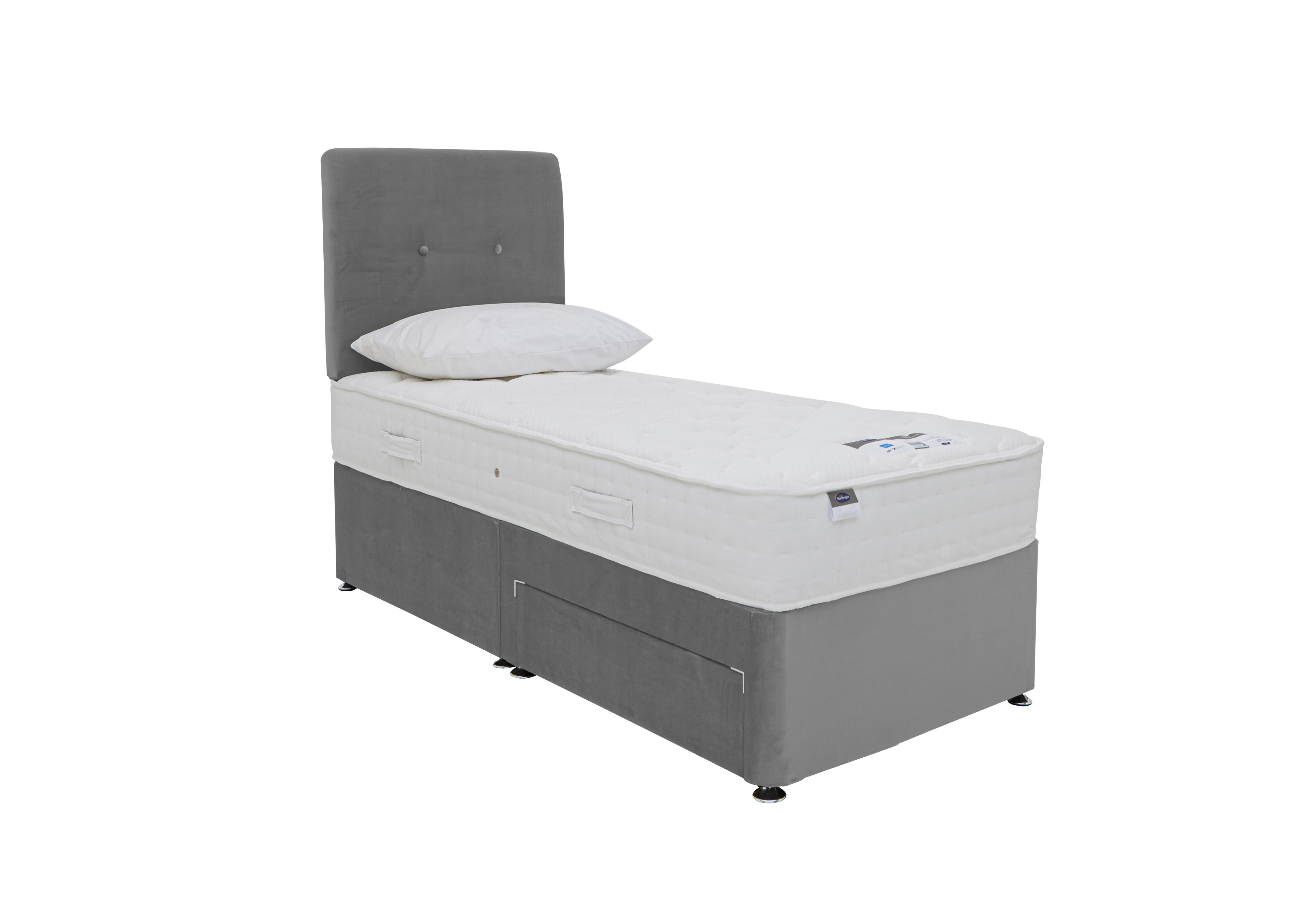 Eco Pocket Divan Set in Luxury Silver on Furniture Village