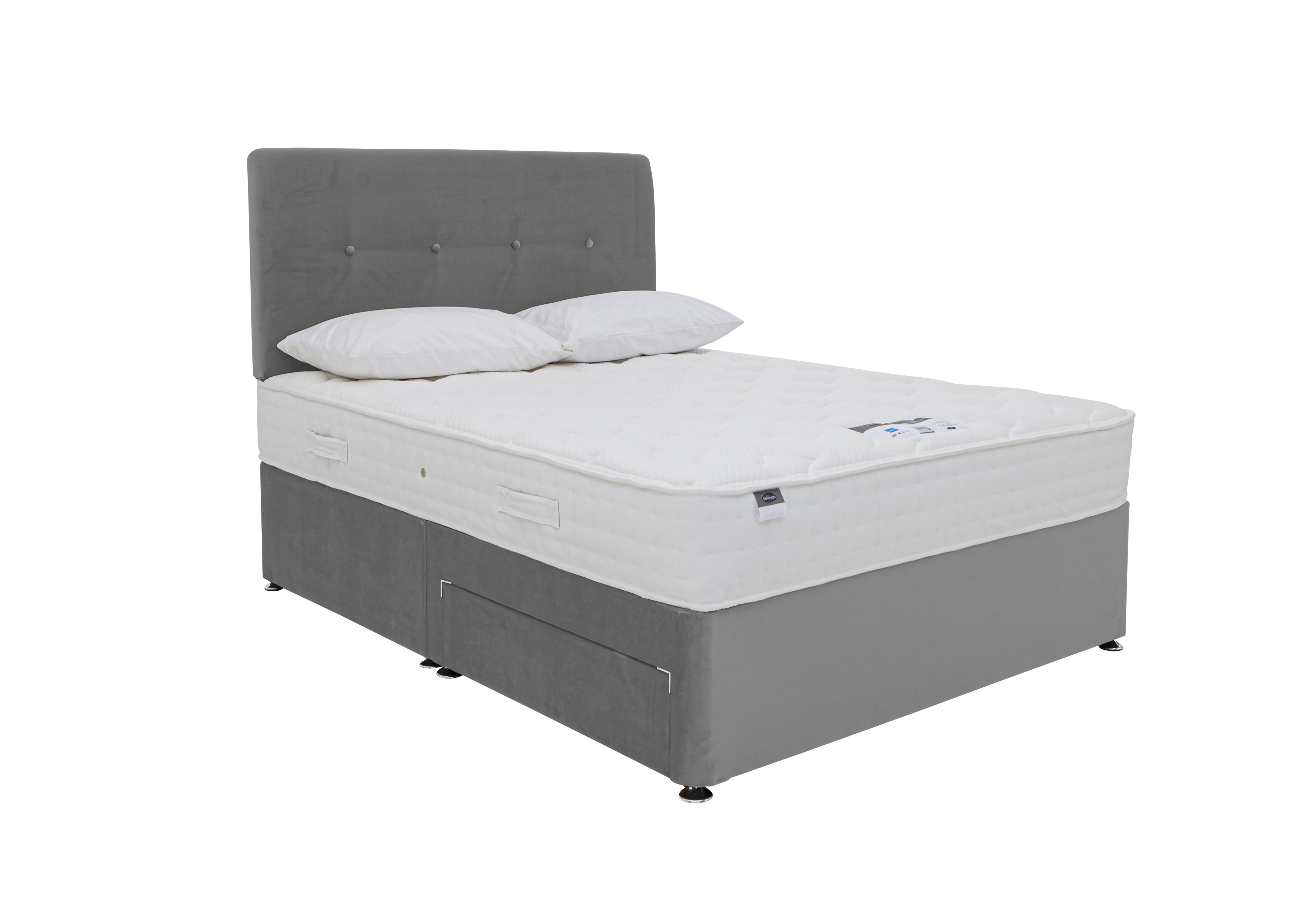 Eco Pocket Divan Set in Luxury Silver on Furniture Village